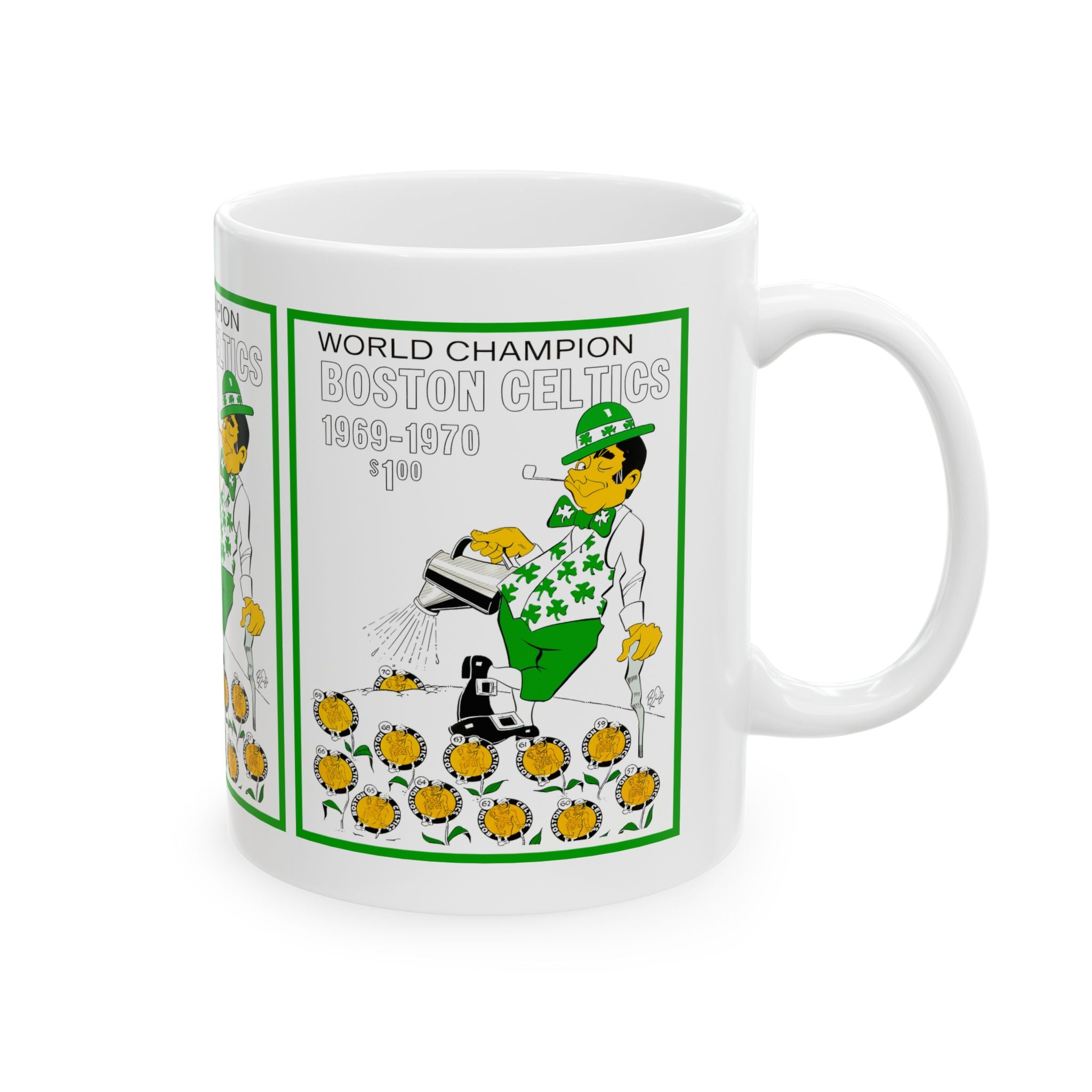 1969-1970 Boston Celtics World Champion Ceramic Mug — Vintage Coffee Cup (11oz/15oz)