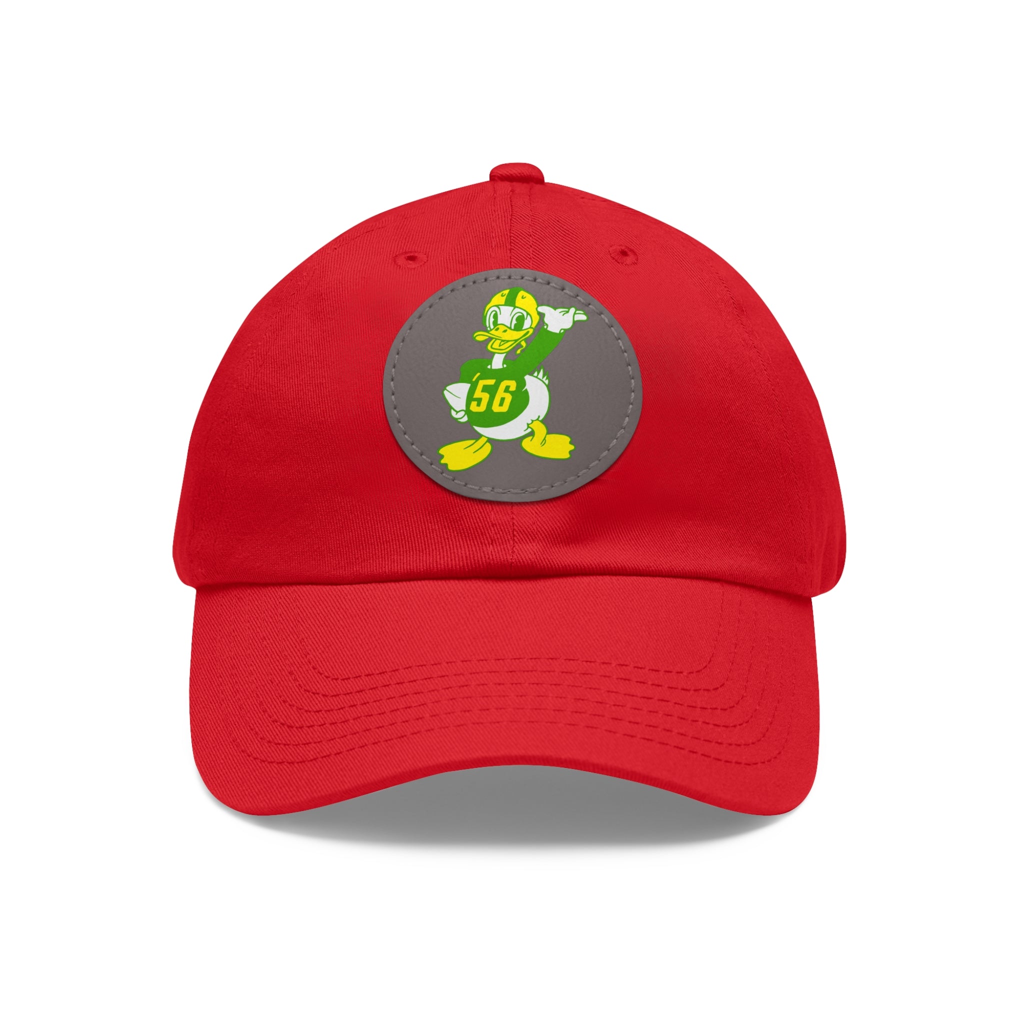 1956 Vintage Oregon Football - Dad Hat with Leather Patch (Round)