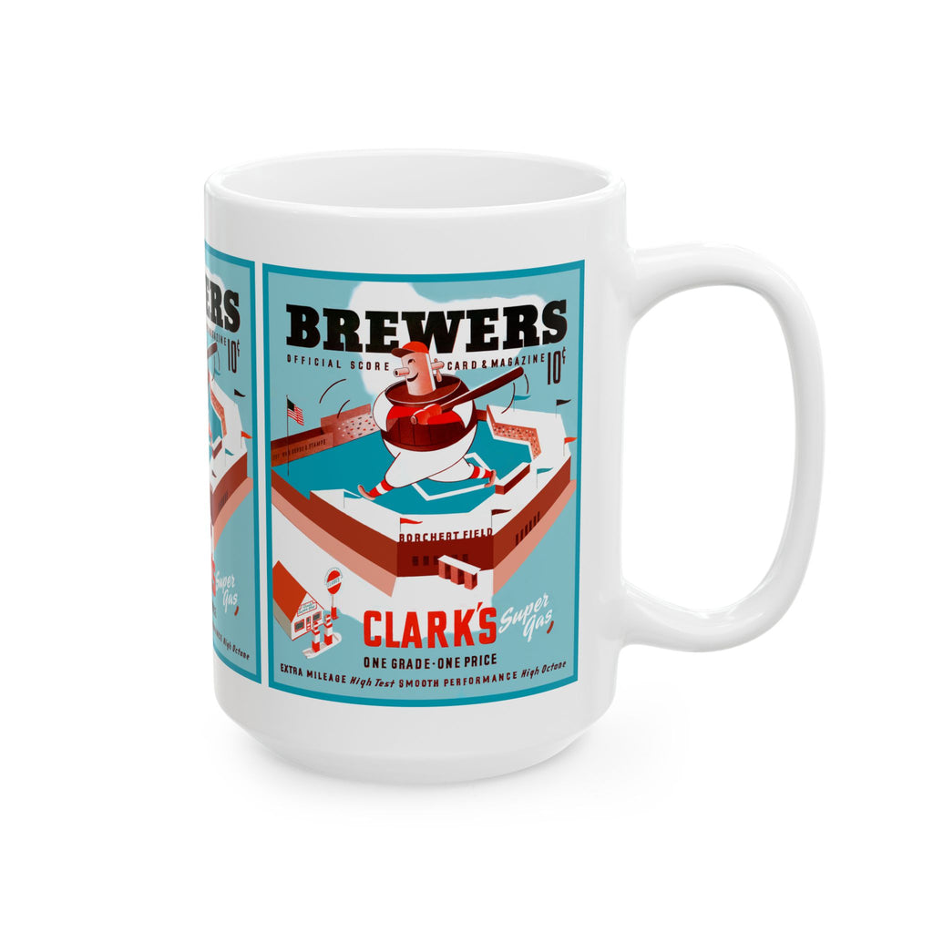 Vintage 1943 Baseball Milwaukee Brewers Ceramic Mug, 11oz, 15oz - Sports Fan Gift, Retro Baseball Cup, Baseball Memorabilia, Collectible