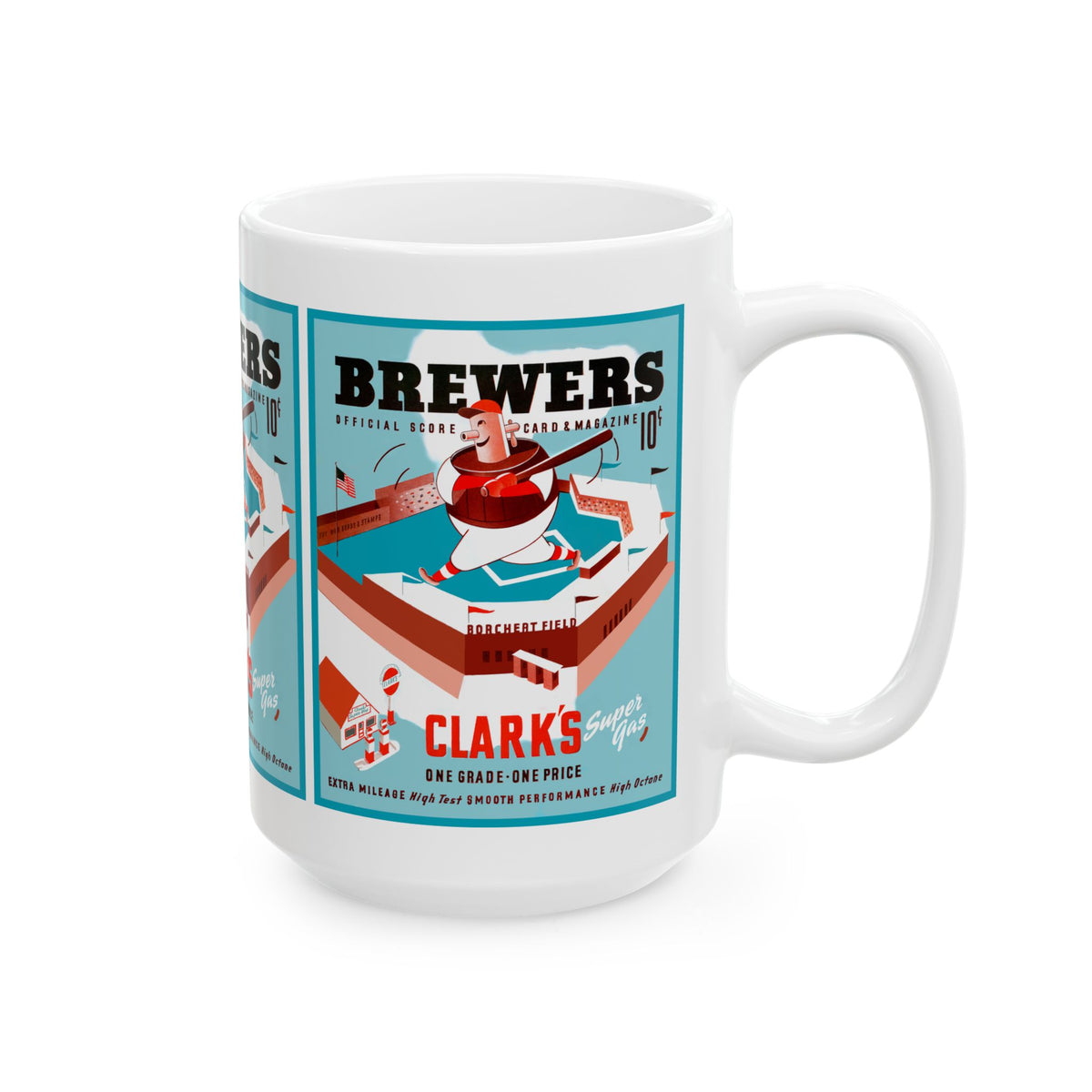 Vintage 1943 Baseball Milwaukee Brewers Ceramic Mug, 11oz, 15oz - Sports Fan Gift, Retro Baseball Cup, Baseball Memorabilia, Collectible