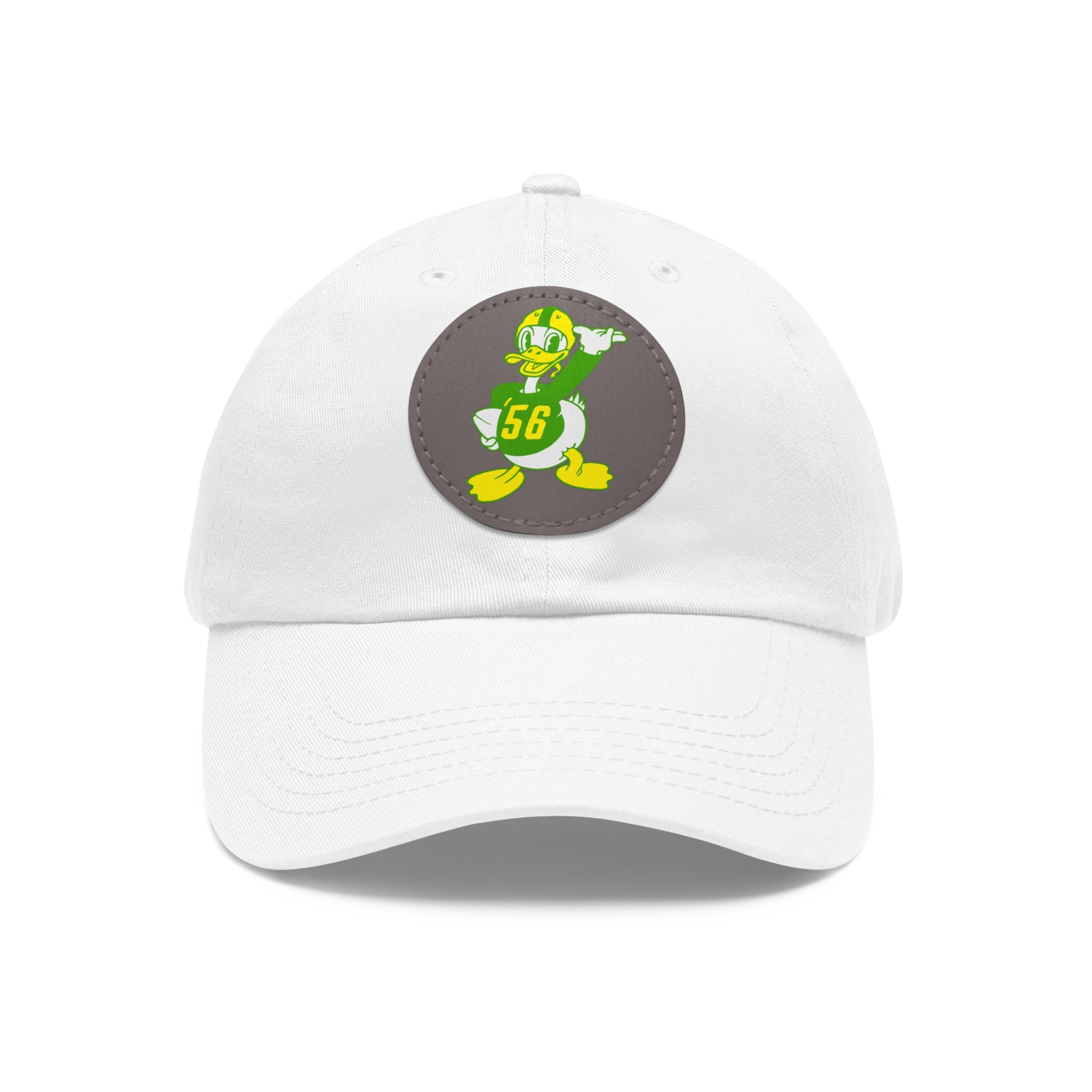 1956 Vintage Oregon Football - Dad Hat with Leather Patch (Round)