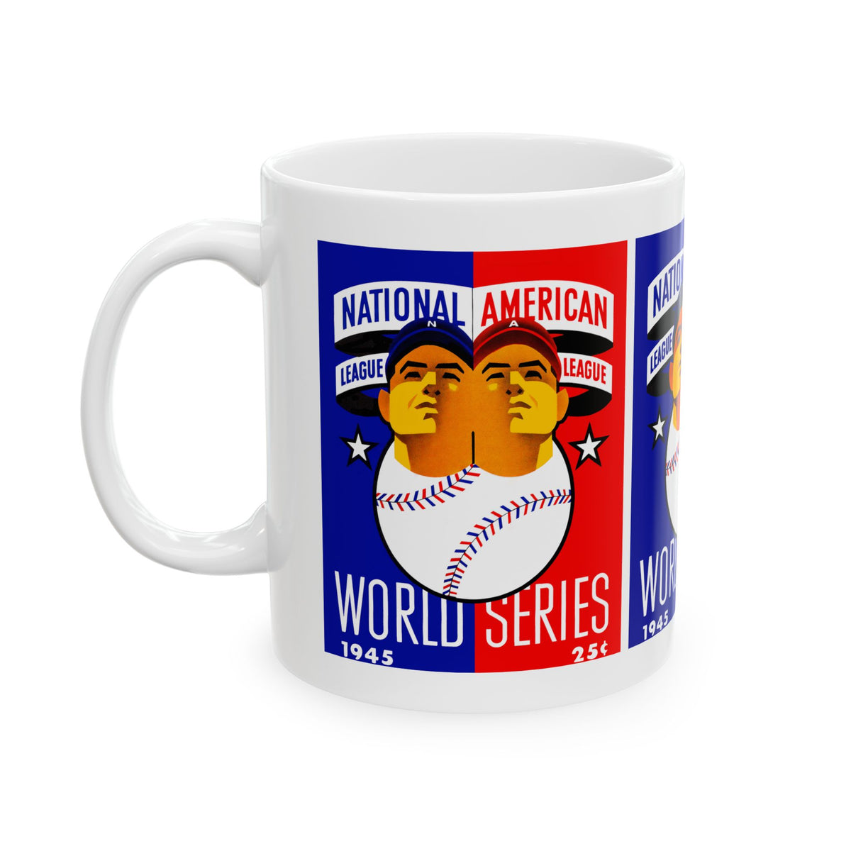 1945 World Series Vintage Baseball Ceramic Mug – National & American League 1945 Design (11oz/15oz)