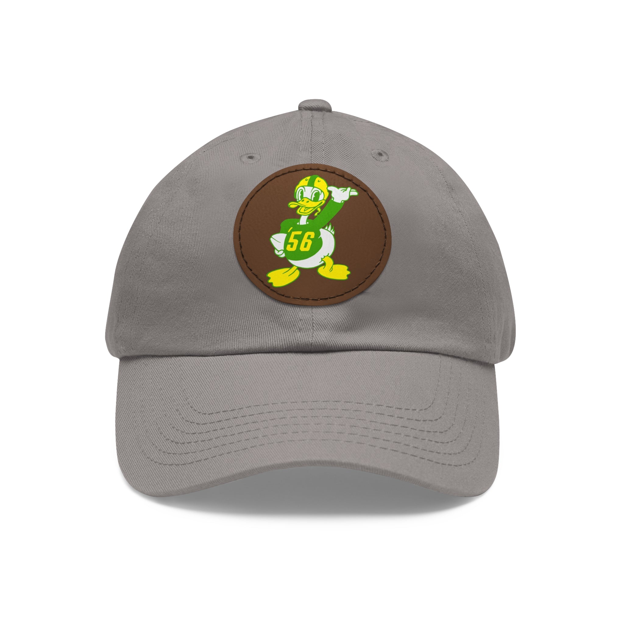 1956 Vintage Oregon Football - Dad Hat with Leather Patch (Round)