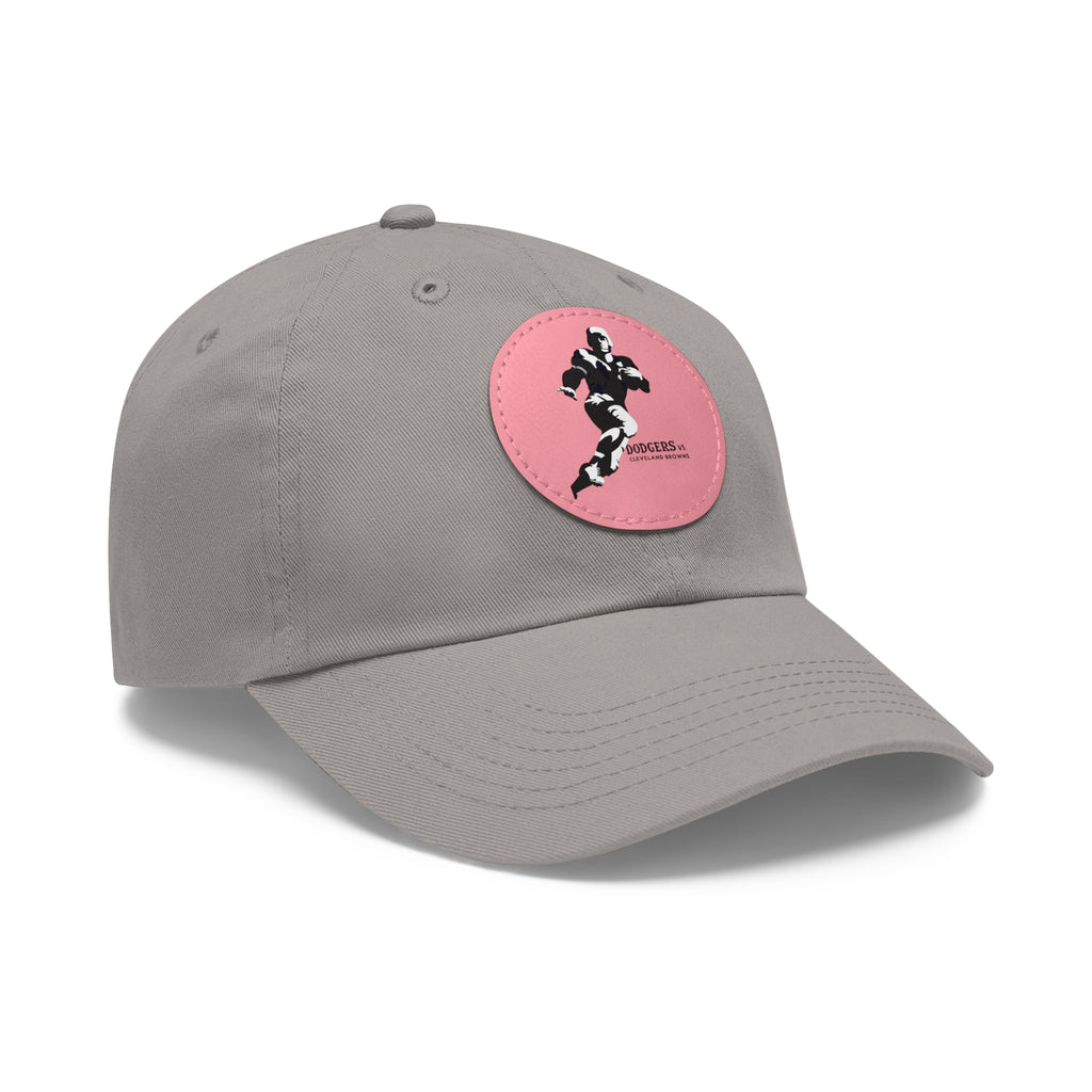 1947 Vintage Brooklyn Dodgers - Cleveland Browns Football - Dad Hat with Leather Patch (Round)