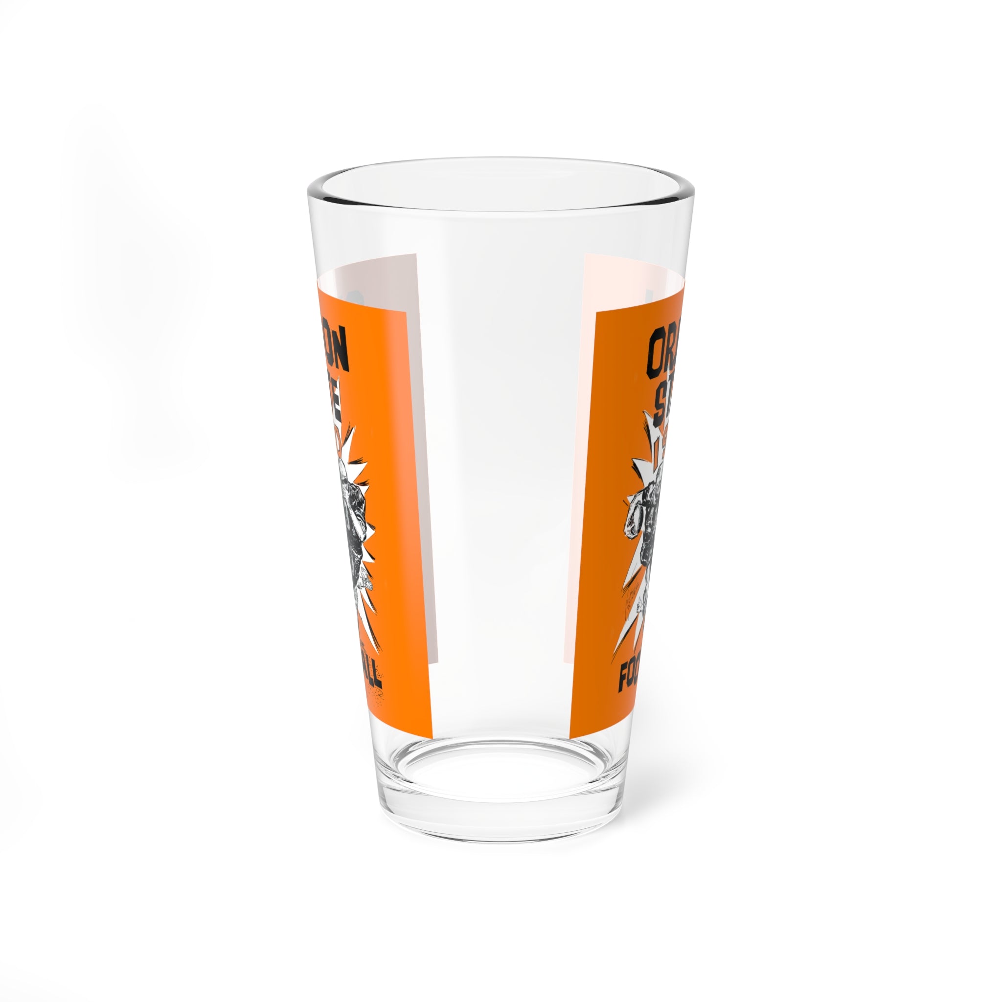 Mixing Glass, 16oz - 1960 Football Oregon State Memorabilia, Vintage Barware, Drinking Glass, Collectible Gift, Sports Fan Glassware