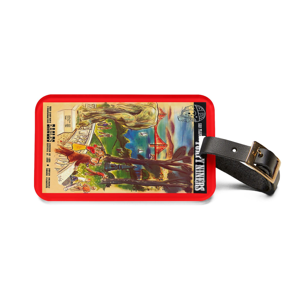 1950 Vintage San Francisco 49ers Travel Luggage Tag — Golden Gate Program Cover