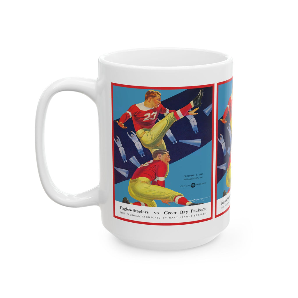 Vintage 1943 Eagles Steelers (Steegles) vs Green Bay Ceramic Mug — Retro  Football Design (11oz, 15oz)