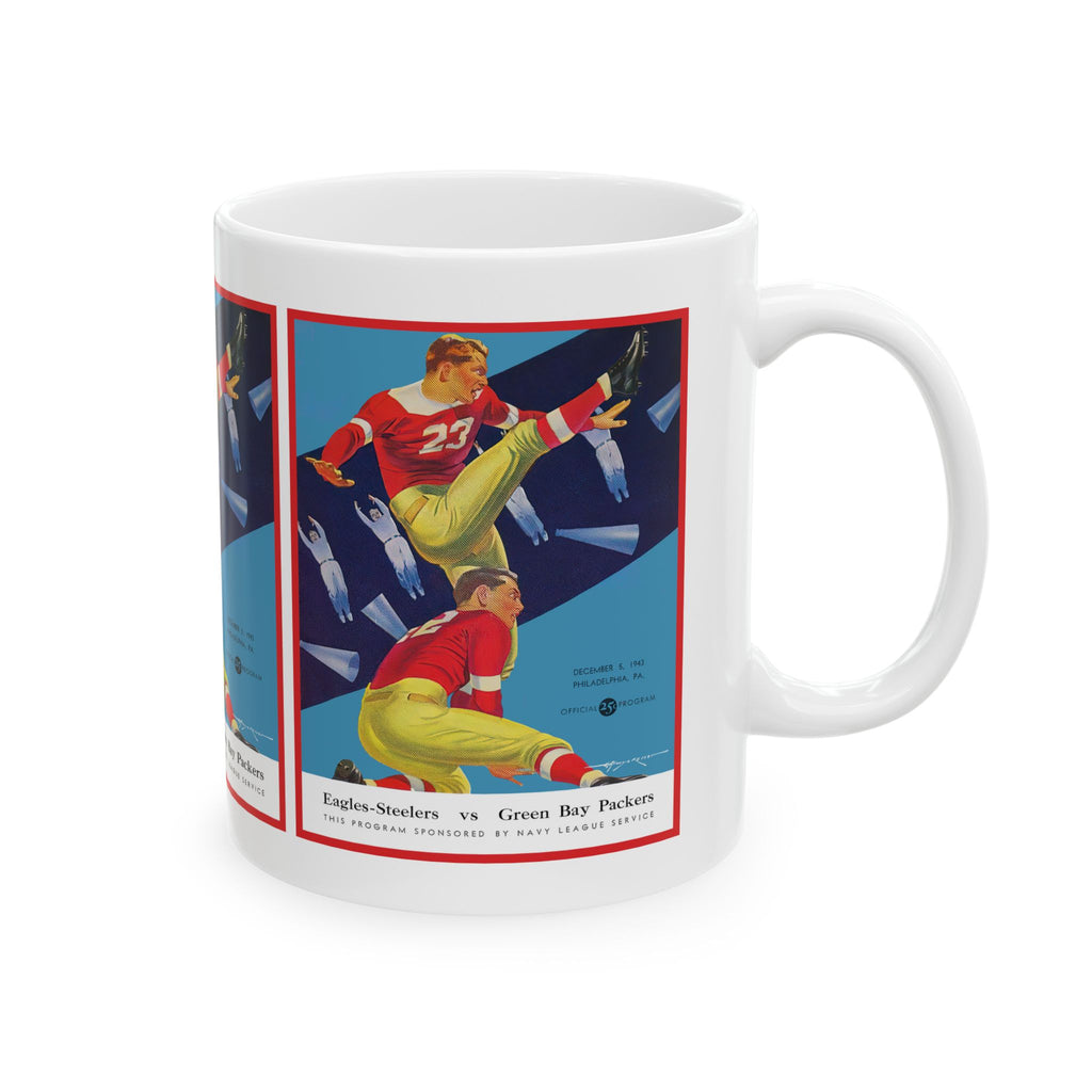 Vintage 1943 Eagles Steelers (Steegles) vs Green Bay Ceramic Mug — Retro  Football Design (11oz, 15oz)