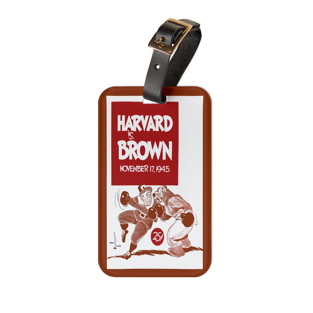 1945 Vintage Harvard vs Brown Football Luggage Tag