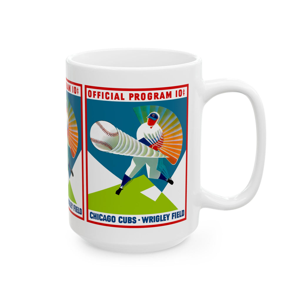 1960 Vintage Chicago Cubs Wrigley Field Baseball Program Ceramic Mug (11oz/15oz)
