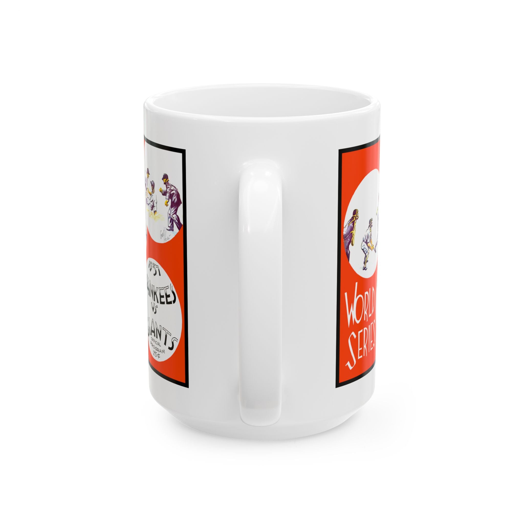 Vintage 1937 Baseball World Series Yankees Giants Ceramic Mug, 11oz, 15oz - Sports Memorabilia Cup, Baseball Fan Gift, Collectible