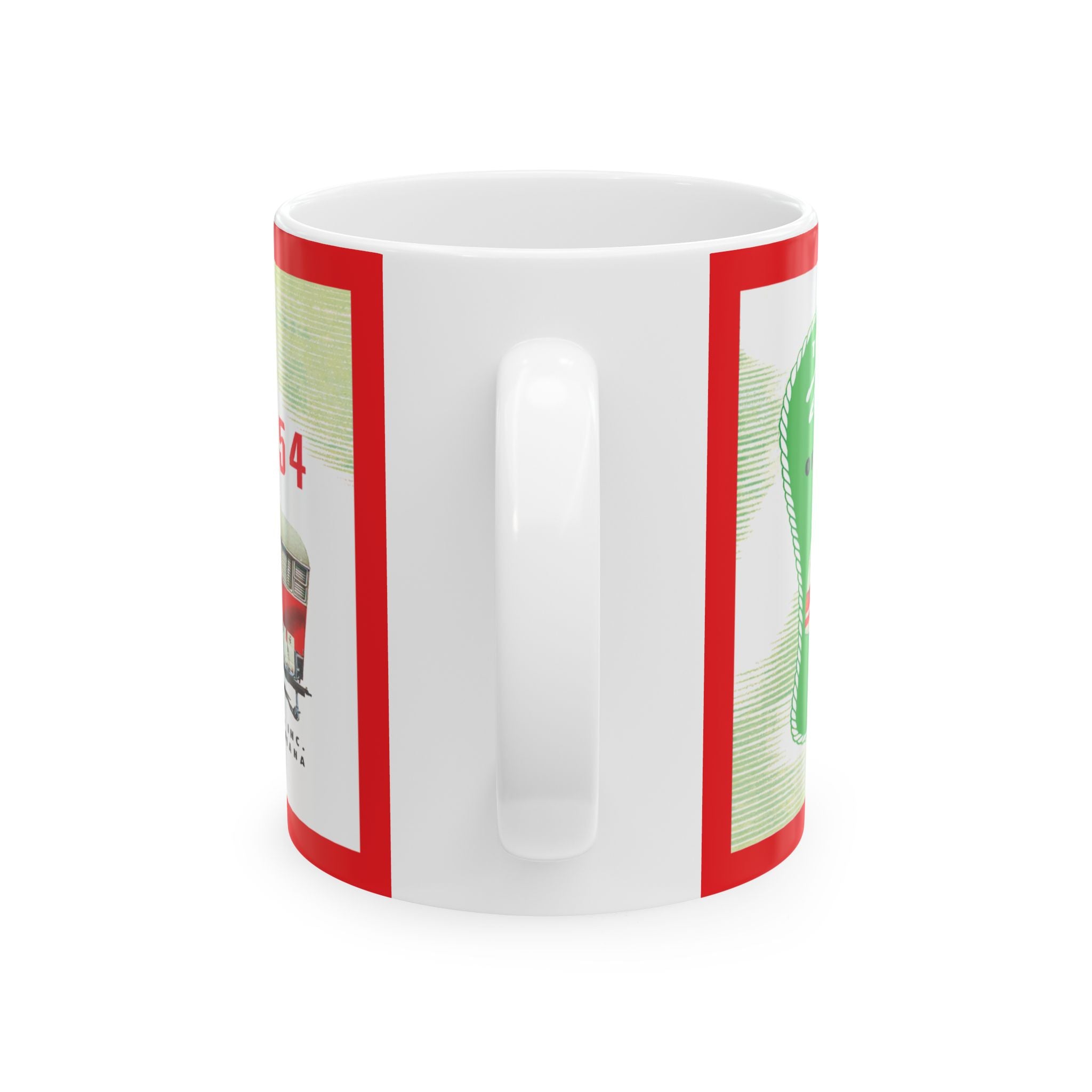 Vintage Camper Ceramic Mug, 1954 Whitley Trailer Retro Travel Coffee Cup, Camping Tea Mug, Campervan  Drinkware, Happy Camper Drink Cup,