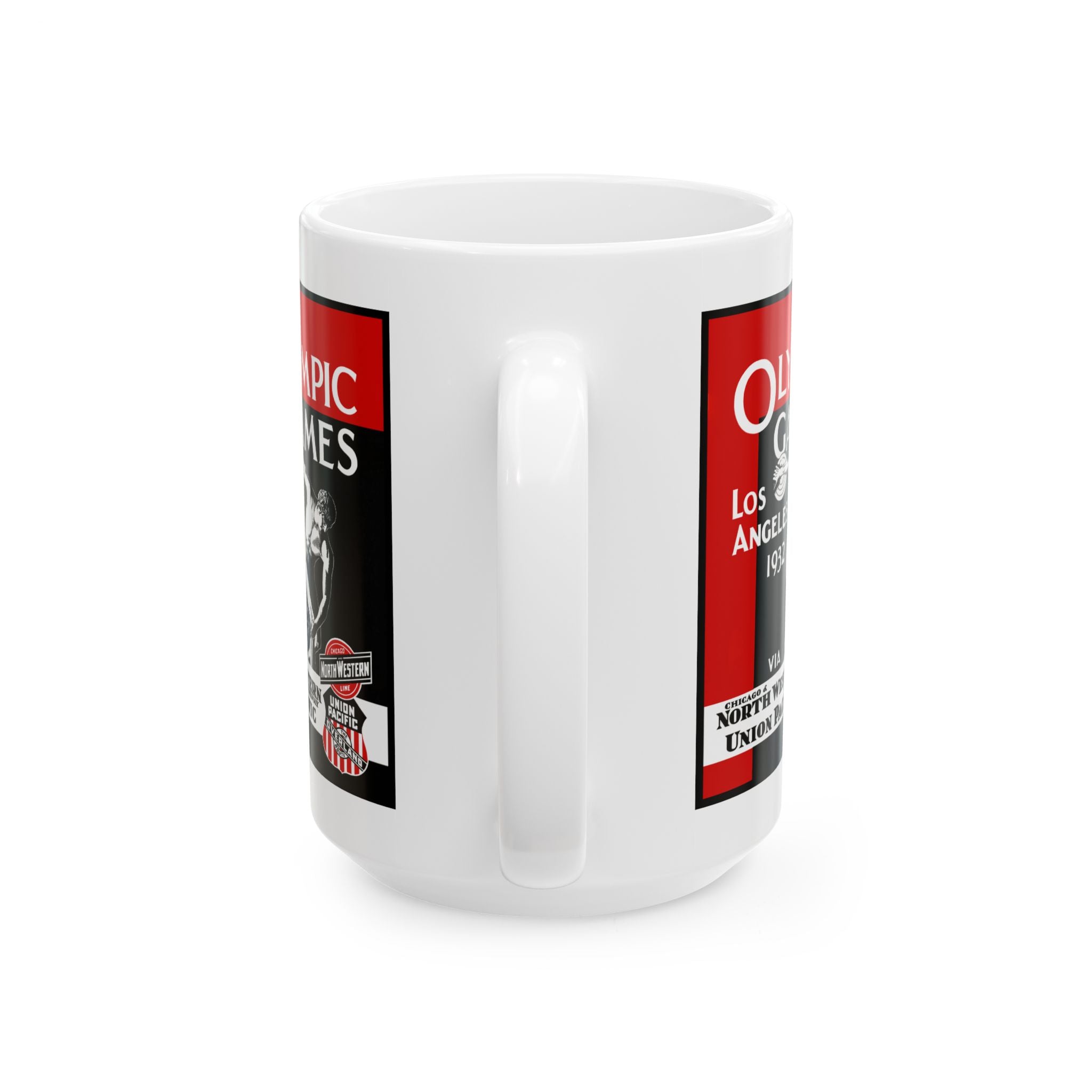 Vintage Olympic Games Ceramic Mug, 1932 Los Angeles Souvenir Cup, Sports Fan Gift, Retro Olympics Coffee Mug, Olympic Collectible Drinkware,