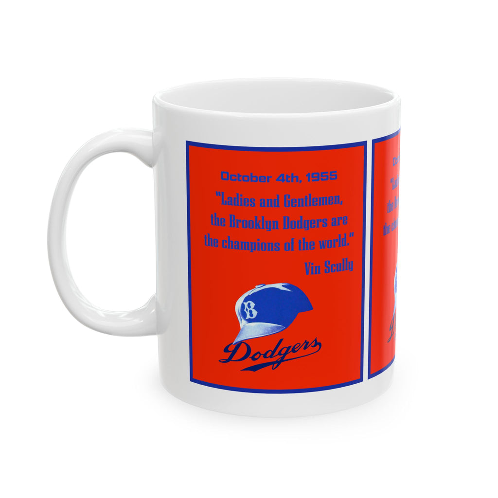 1955 Vin Scully Brooklyn Dodgers Ceramic Mug (11oz & 15oz)