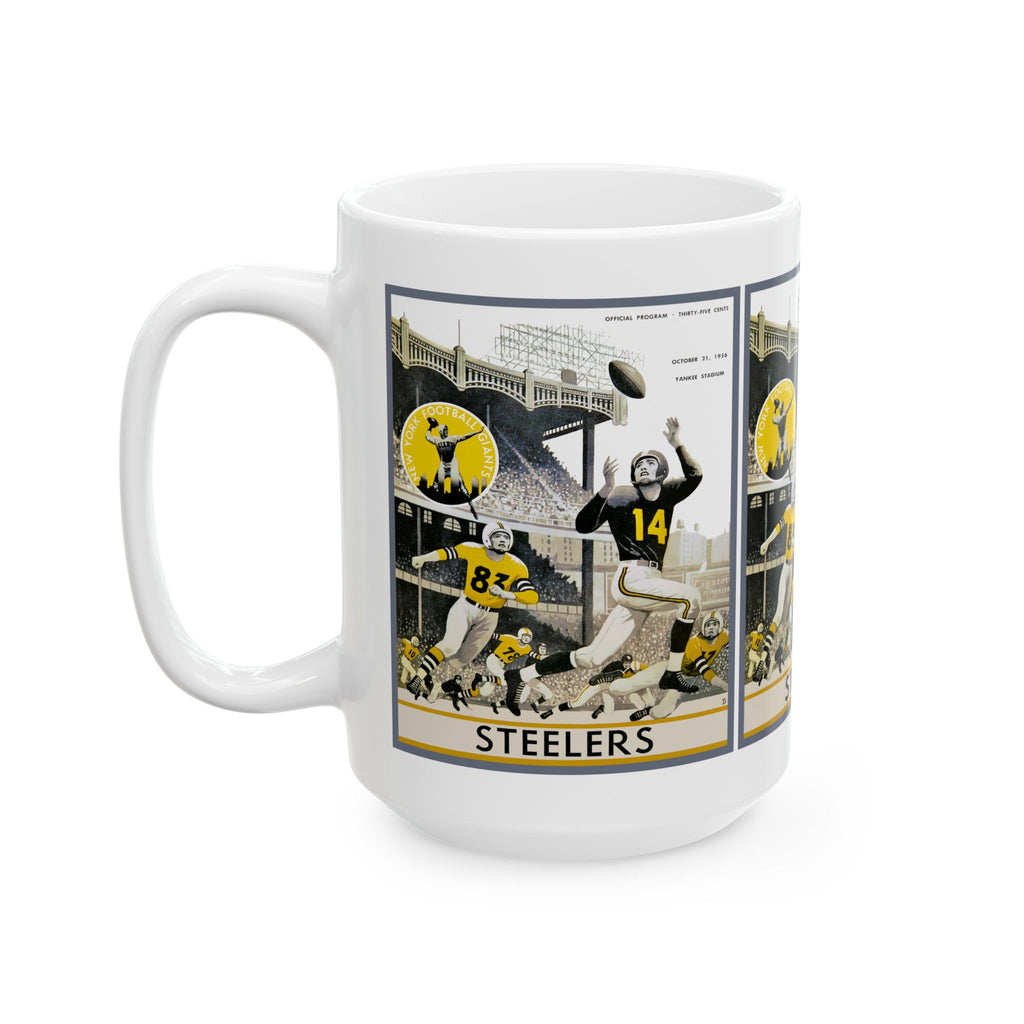1956 Football New York Giants Steelers Program Cover - Ceramic Mug, 11oz, 15oz