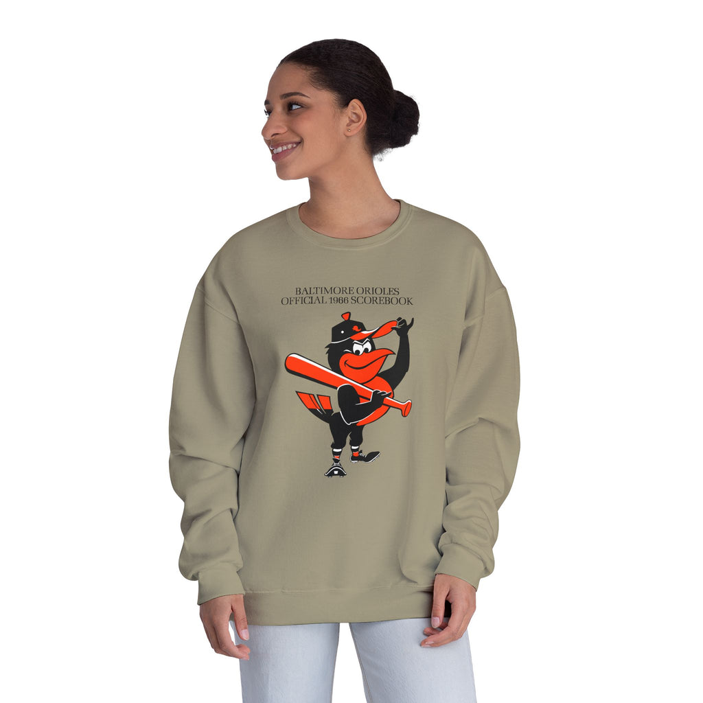 1966 Baltimore Orioles Baseball Scorecard - NuBlend® Crewneck Sweatshirt