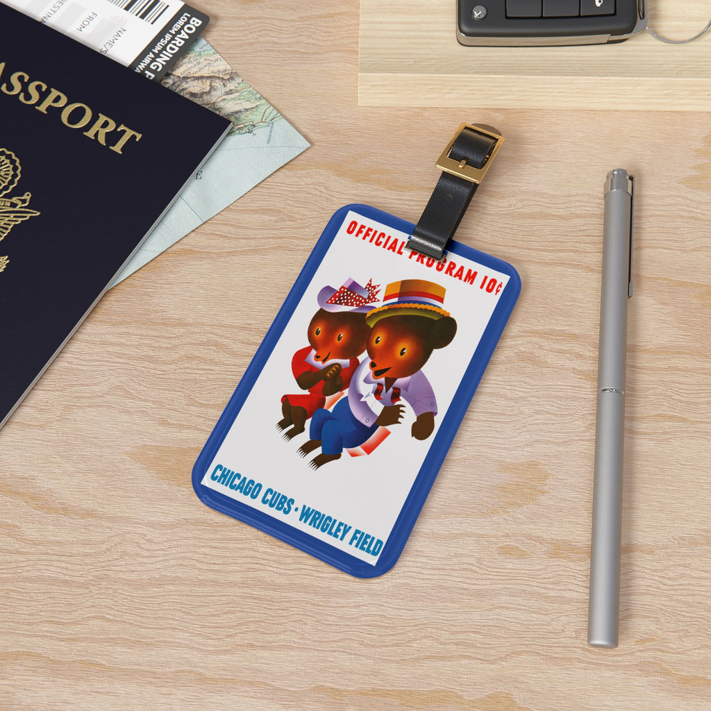 1961 Vintage Chicago Cubs Wrigley Field Luggage Tag