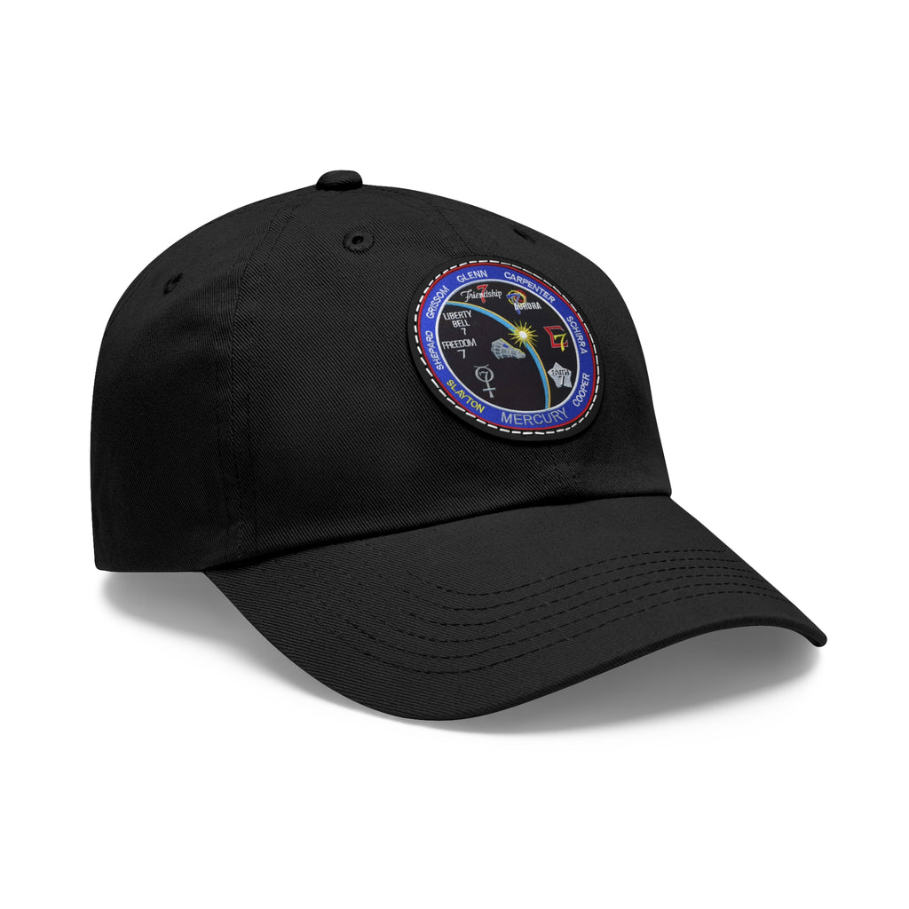 NASA Mercury Program - Flight Patch - Dad Hat with Leather Patch (Round)