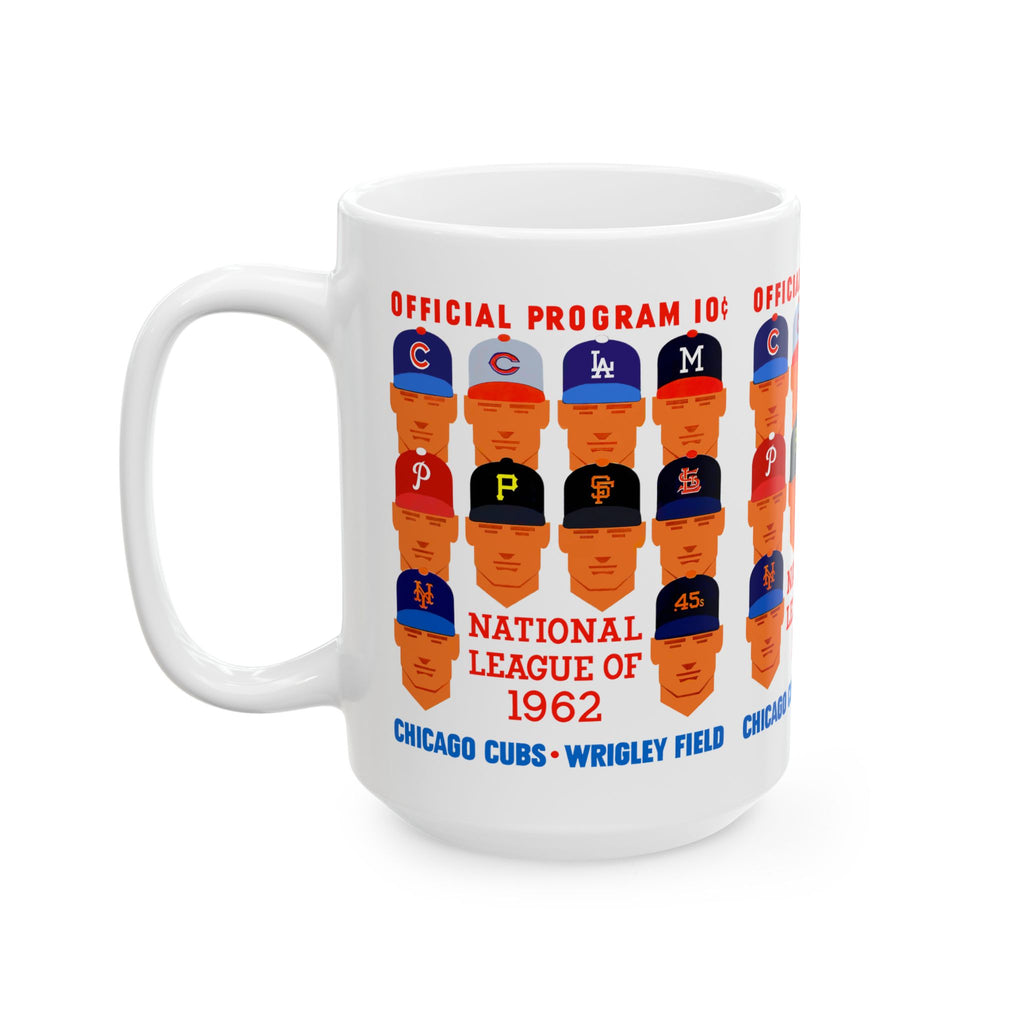 Ceramic Mug - 1962 Vintage Cubs Baseball Program - National League, Coffee Cup, Tea Mug, Sports Fan Gift, Baseball Memorabilia, Home Office