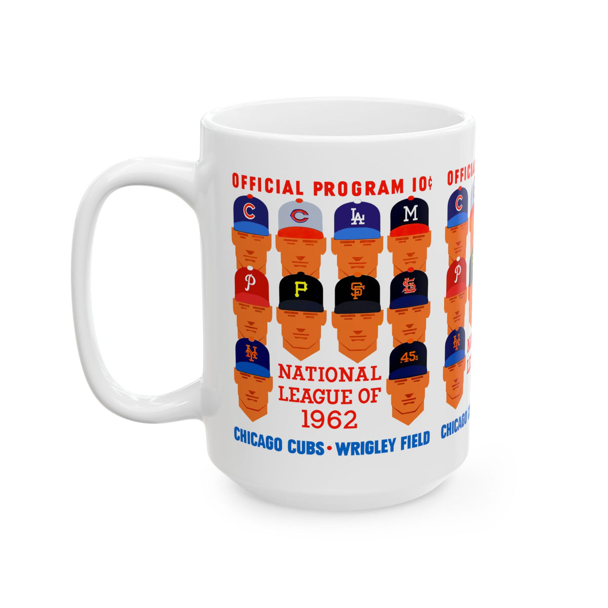 Ceramic Mug - 1962 Vintage Cubs Baseball Program - National League, Coffee Cup, Tea Mug, Sports Fan Gift, Baseball Memorabilia, Home Office