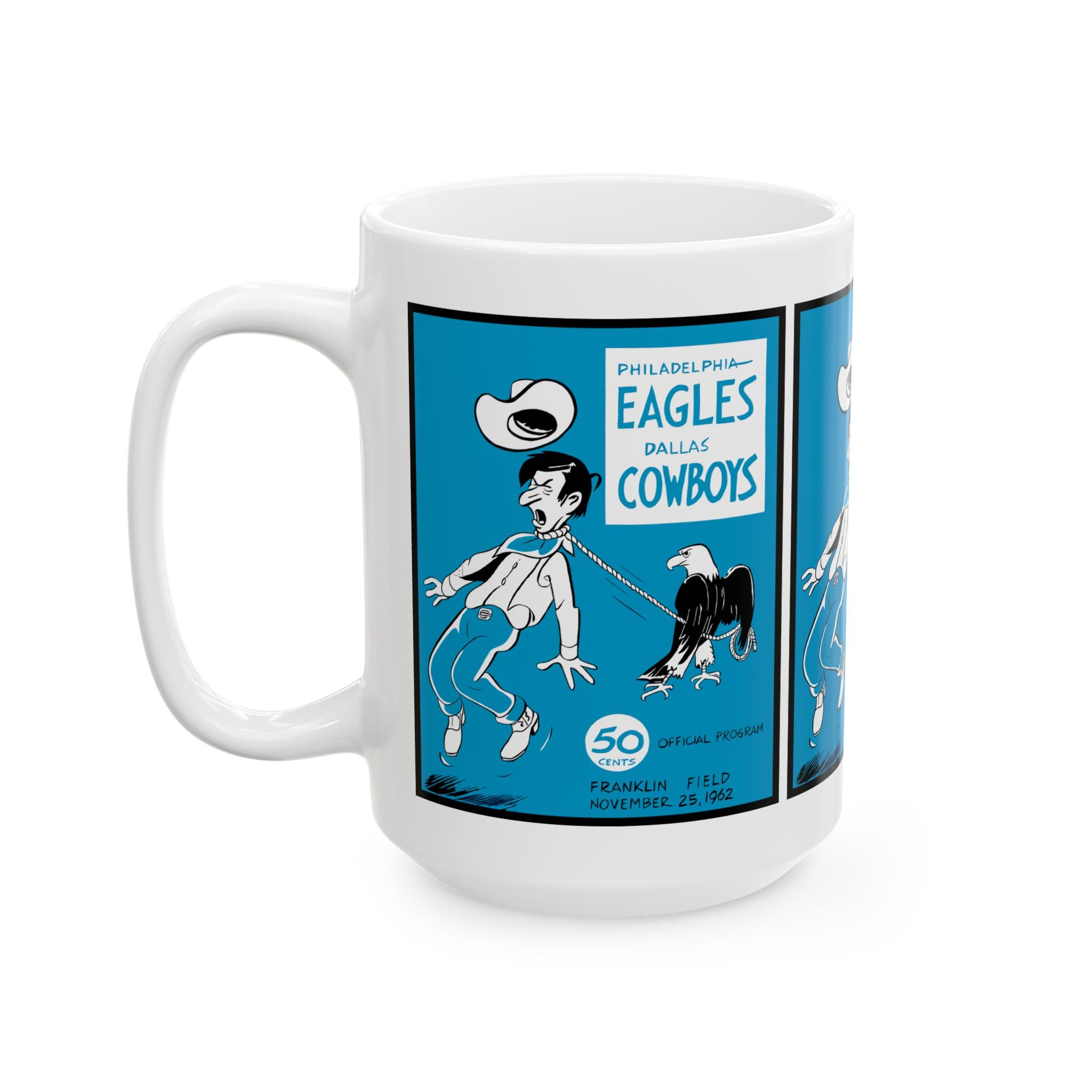 1962 Football Cowboys-Eagles Mug | Ceramic Coffee Cup 11oz 15oz