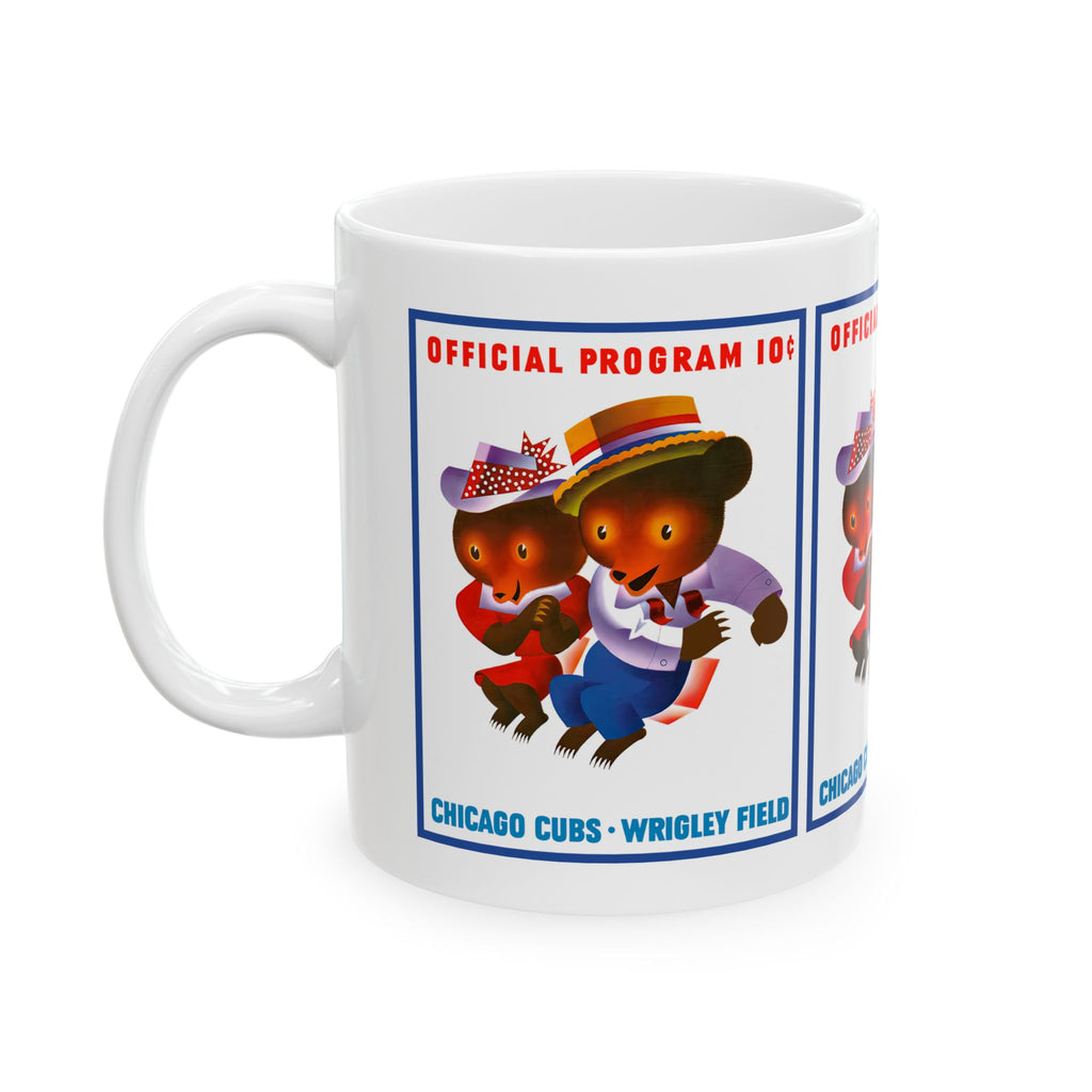 1961 Vintage Baseball Program Chicago Cubs Wrigley Field  - Ceramic Mug