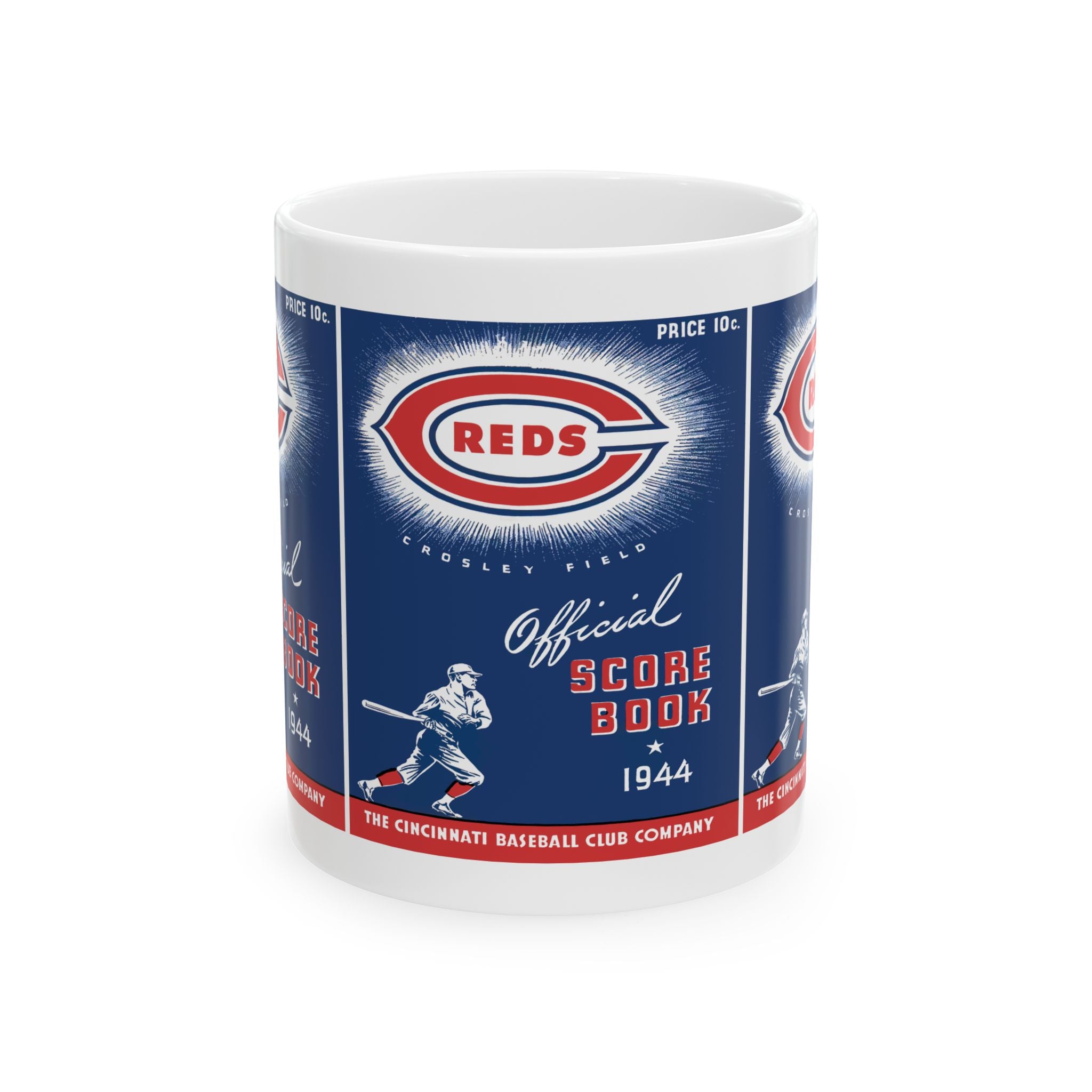 Ceramic Mug, 1944 Cincinnati Reds Baseball, Baseball Fan Gift, Vintage Sports Mug, Gift for Sports Enthusiasts, Baseball Collectible,