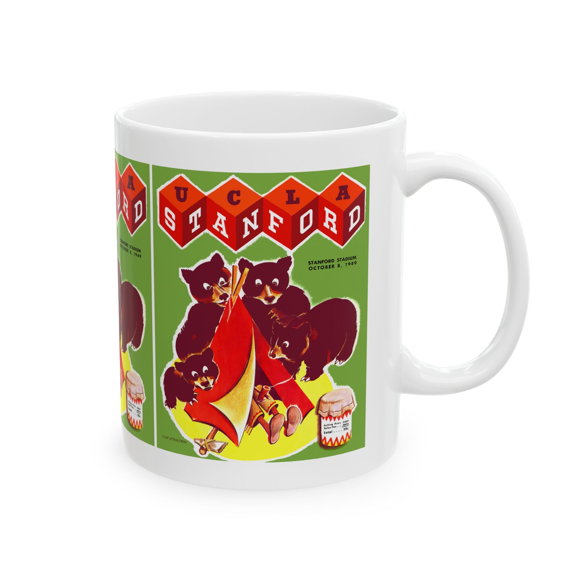 1949 Vintage UCLA Bruins - Stanford Football Program Cover- Ceramic Mug, 11oz