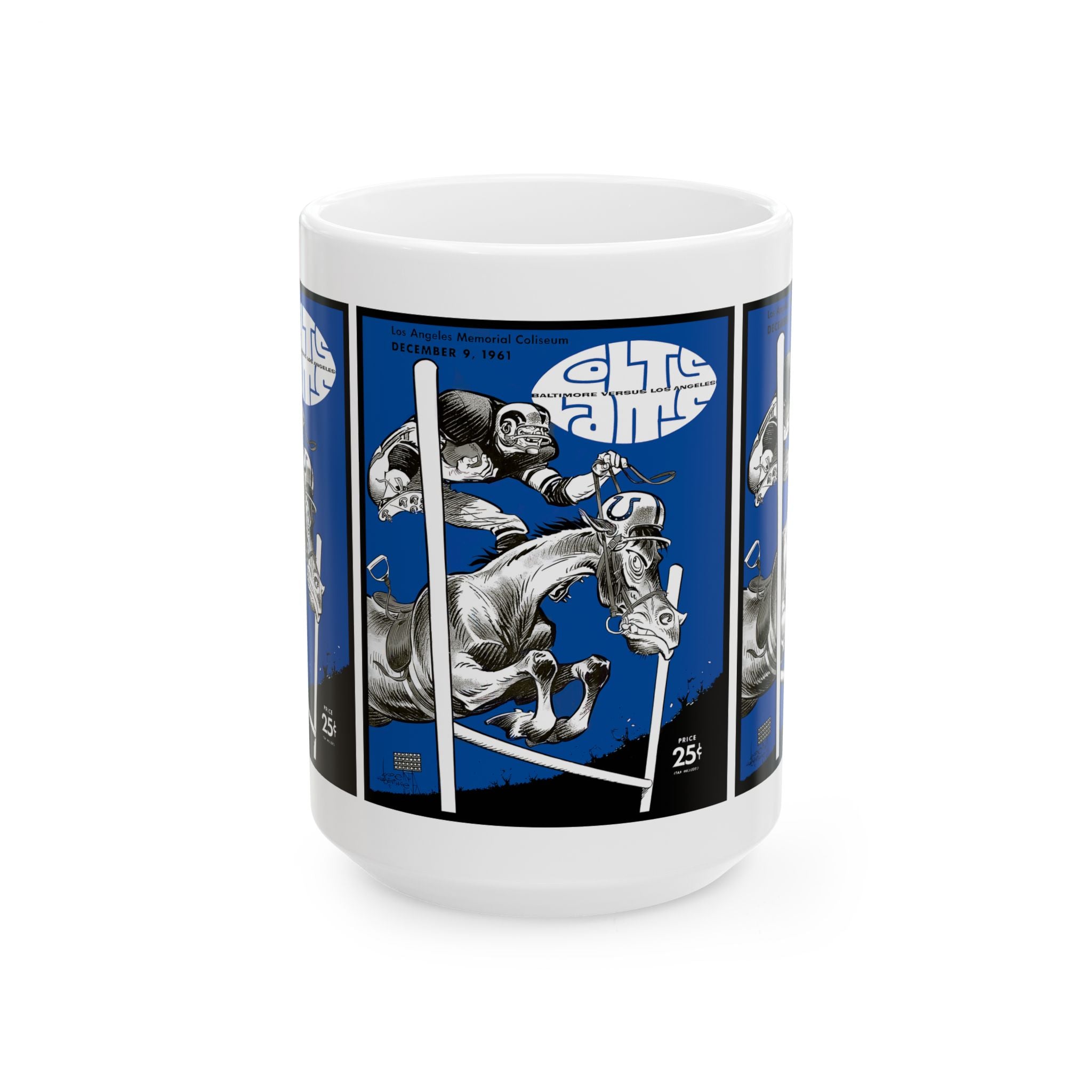 1961 Baltimore Los Angeles Football Mug | Vintage Football Coffee Cup 11oz and 15oz