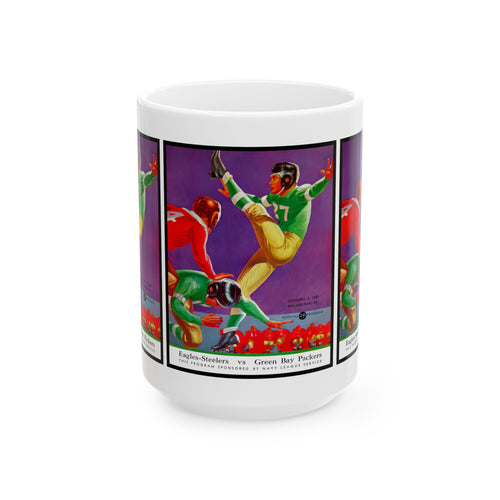1943 (Steeagles) Eagles-Steelers  vs Green Bay Ceramic Mug — Retro  Football Design (11oz, 15oz)