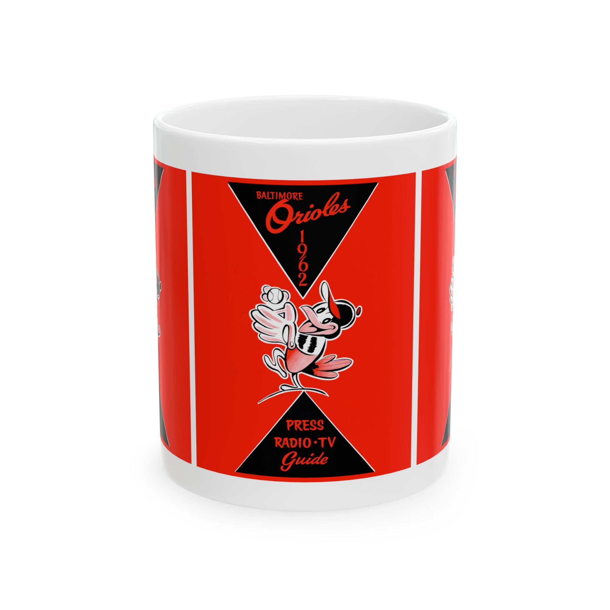 Ceramic Mug, 11oz - 1962 Baseball Baltimore Orioles Media Guide, Gift for Baseball Fans, Sports Memorabilia, Vintage Sports Decor, Baseball