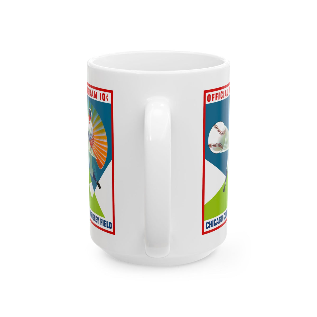 1960 Vintage Chicago Cubs Wrigley Field Baseball Program Ceramic Mug (11oz/15oz)