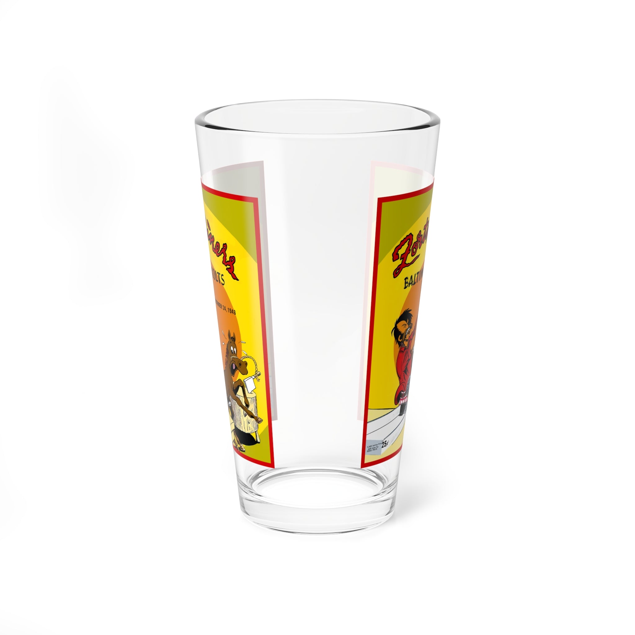 Mixing Glass 16oz - 1948 Football San Francisco 49ers Baltimore Colts, Vintage Football Decor, Sports Barware Gift, Team Spirit Pint Glass,