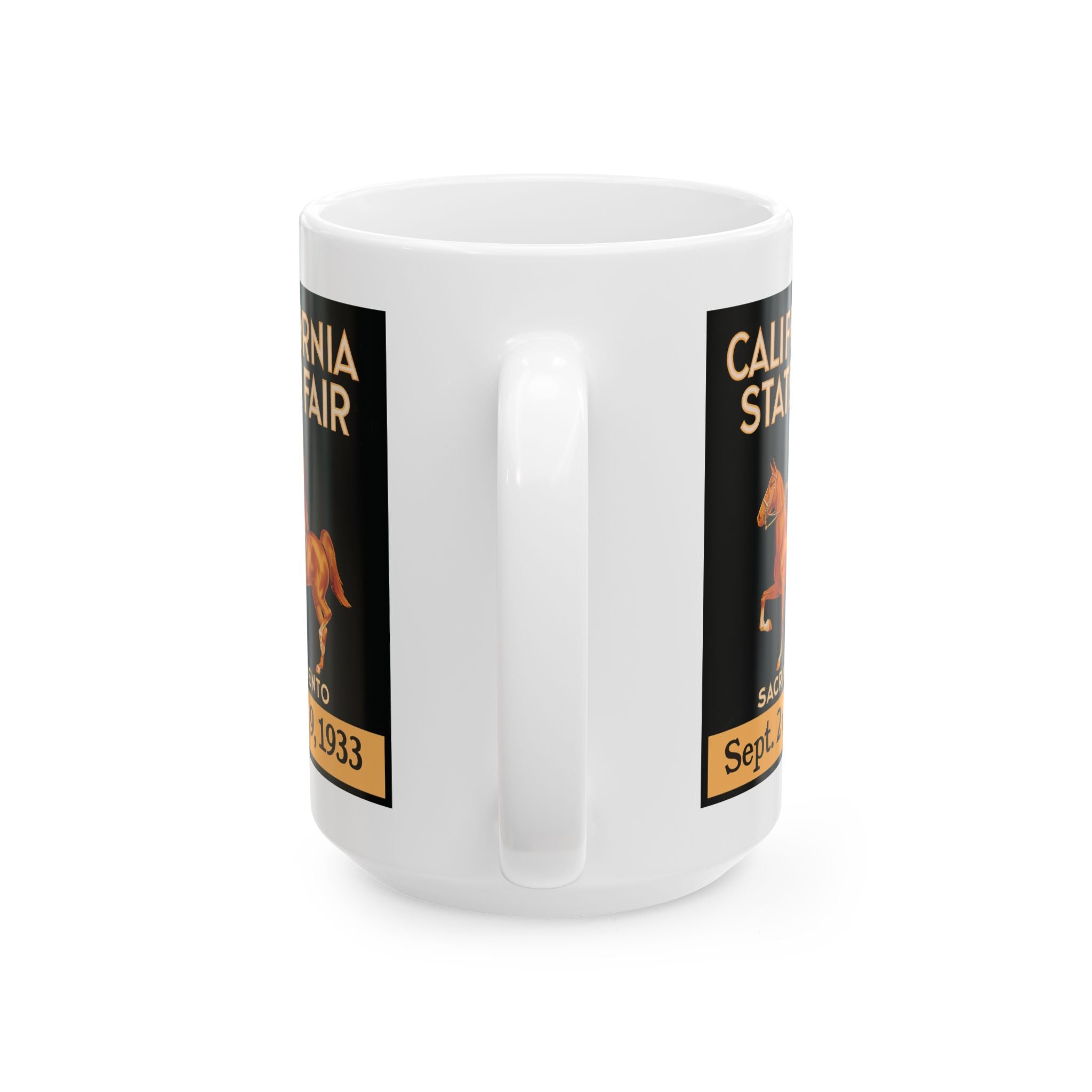Vintage 1933 California State Fair Ceramic Mug, Retro Travel Souvenir Cup, Gift for History Buffs, 11oz 15oz Coffee Tea Mug, Collectible