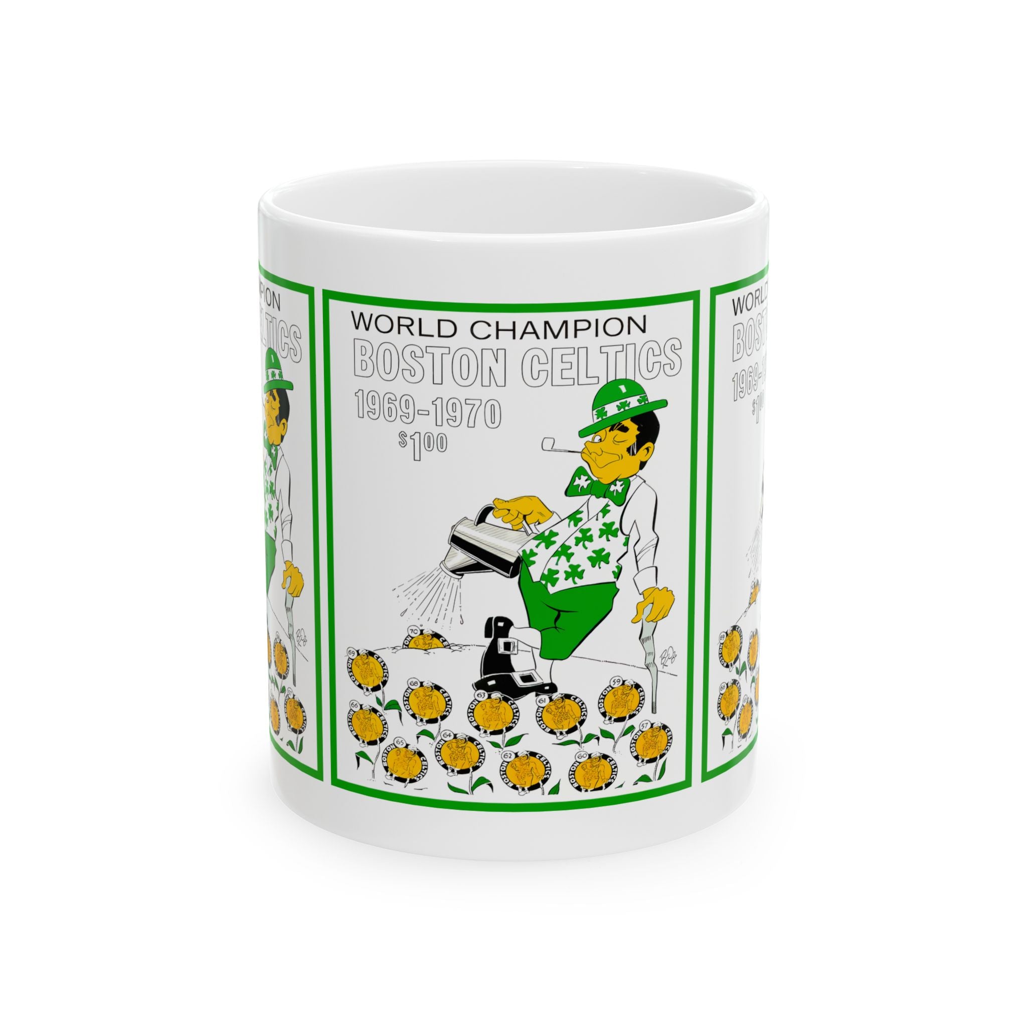 1969-1970 Boston Celtics World Champion Ceramic Mug — Vintage Coffee Cup (11oz/15oz)