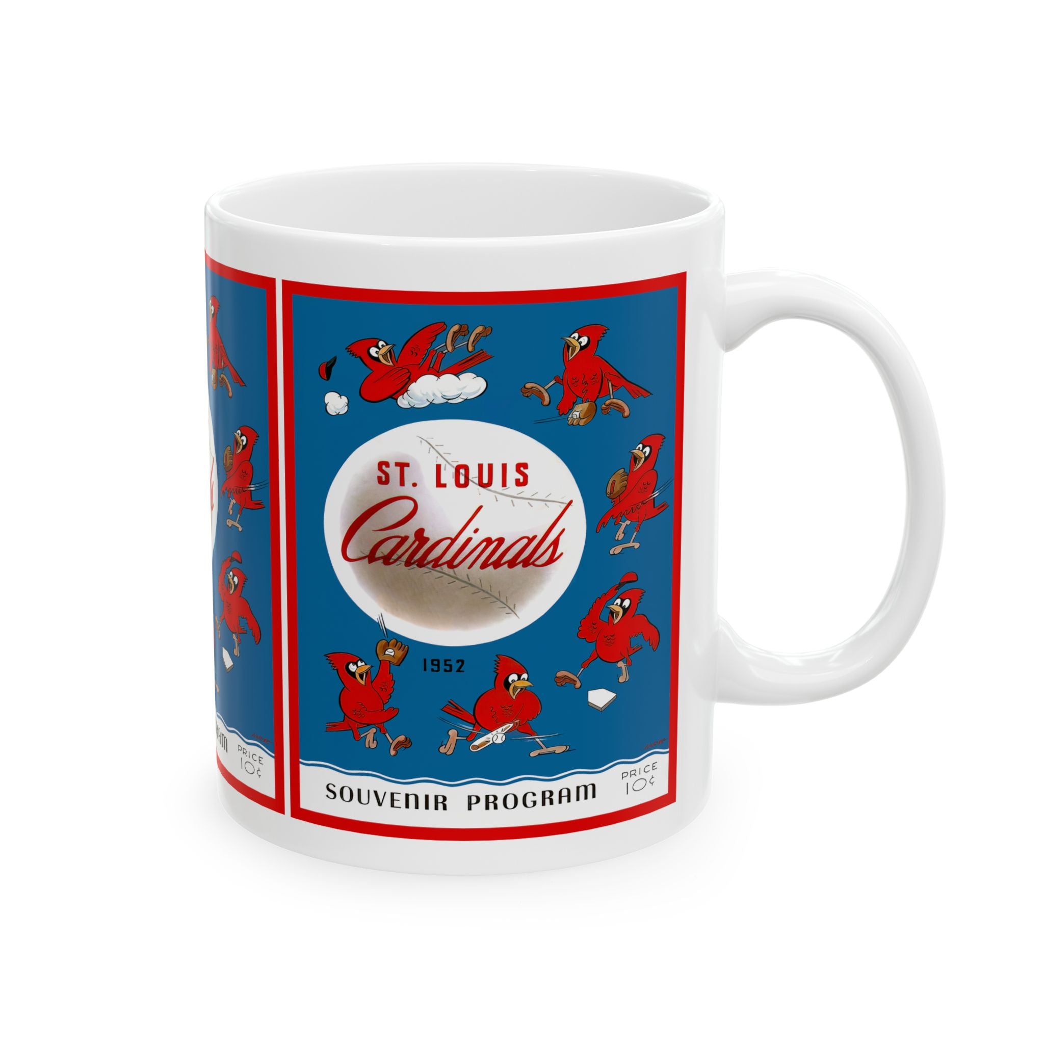 Baseball Mug, Sports Fan Coffee Cup, Cardinals Memorabilia Tea Mug, Gift for Baseball Enthusiast, Vintage Sports Decor, 11oz 15oz Ceramic