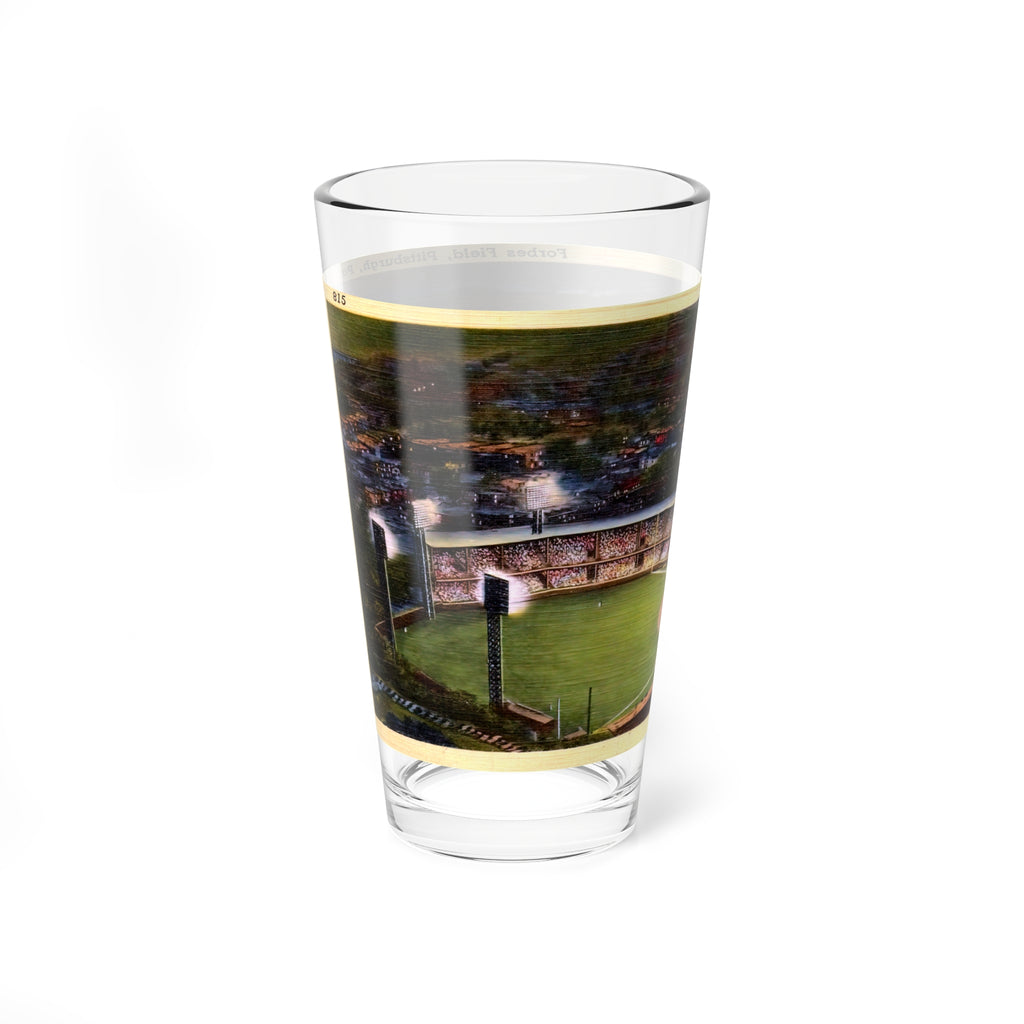 Mixing Glass, Pittsburgh Baseball Forbes Field Postcard, 16oz, Sports Fan Gift, Baseball Lover Gift, Baseball Stadium Decor, Barware