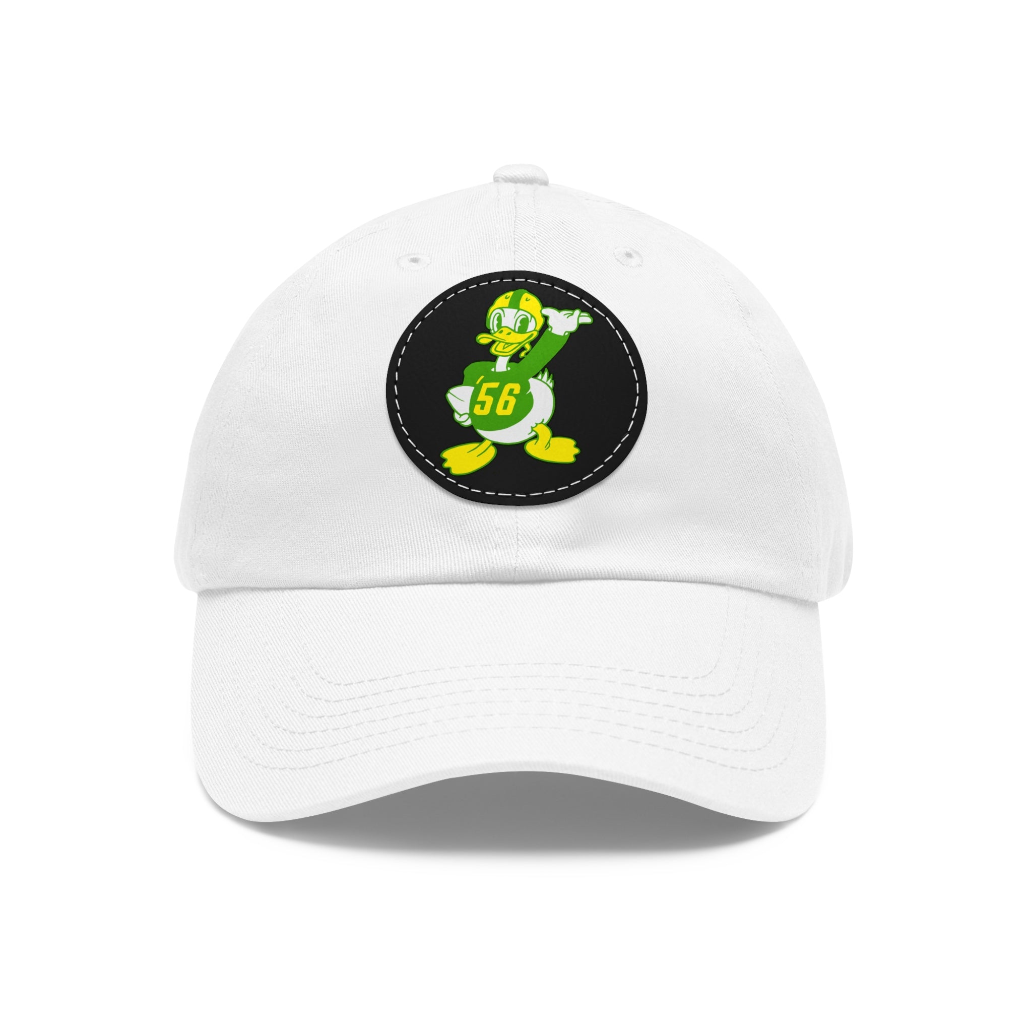 1956 Vintage Oregon Football - Dad Hat with Leather Patch (Round)