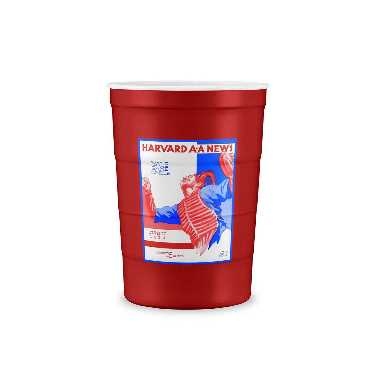 1934 Baseball Harvard - Yale Program Cover - Recyclable Steel Cup — Stainless Reusable Party Cup