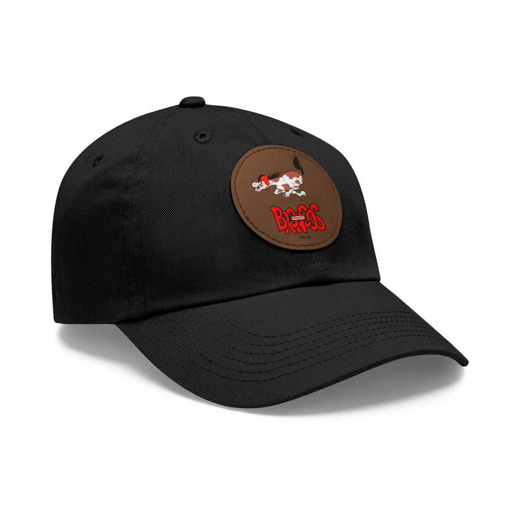 1964 Denver Broncos Football - Dad Hat with Leather Patch (Round)