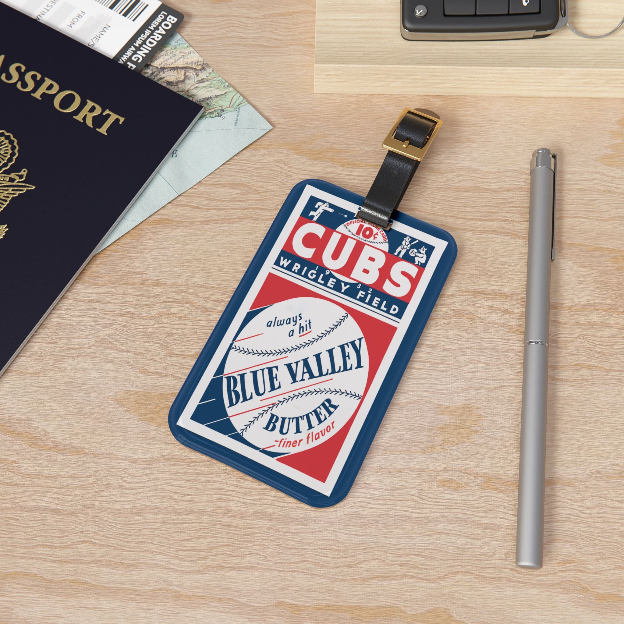 1932 Chicago Baseball Luggage Tag | Vintage Baseball Travel ID