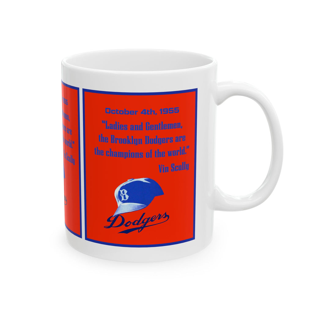 1955 Vin Scully Brooklyn Dodgers Ceramic Mug (11oz & 15oz)