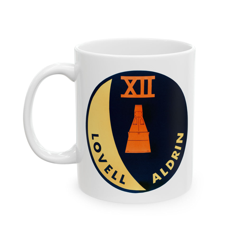 NASA Gemini 12 Flight Patch Ceramic Mug, Space Exploration Coffee Cup, Astronaut Gift, 11oz 15oz Tea Mug, Science Lover Gift, Rocket Ship