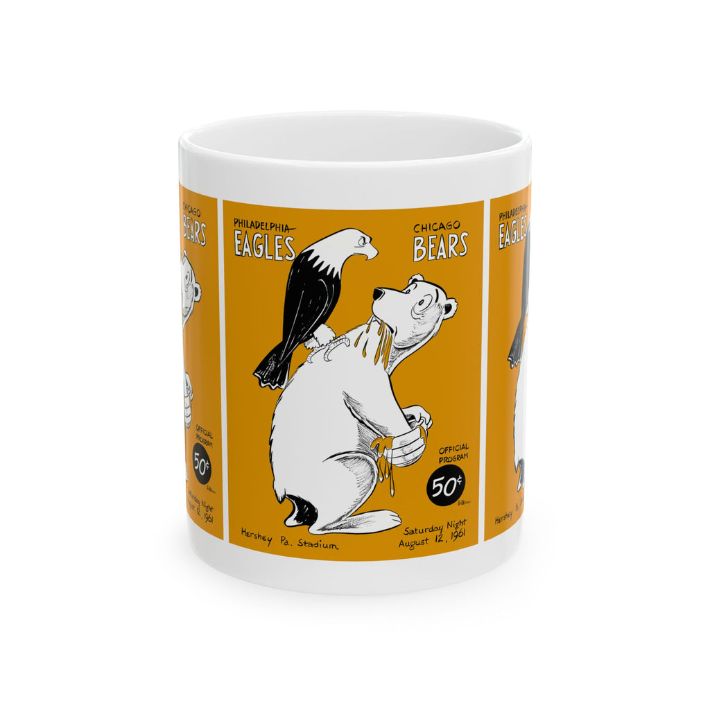Retro Football Ceramic Mug, 1961 Eagles Bears, Sports Fan Gift, Coffee Cup, Tea Mug, Football Lover Mug, Football