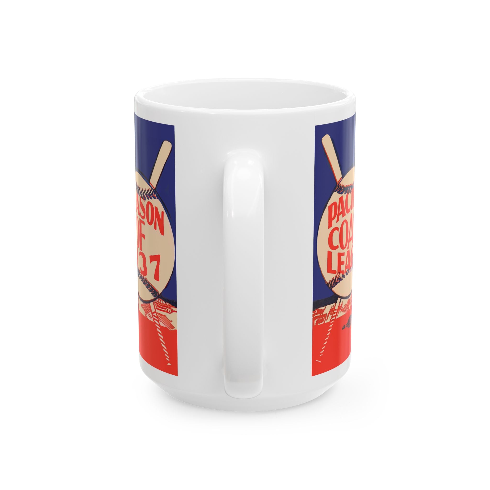 Ceramic Mug, 1937 Pacific Coast League Baseball - Wrigley Field - Los Angeles, Vintage Baseball Fan Gift, Baseball Memorabilia, Sports Lover