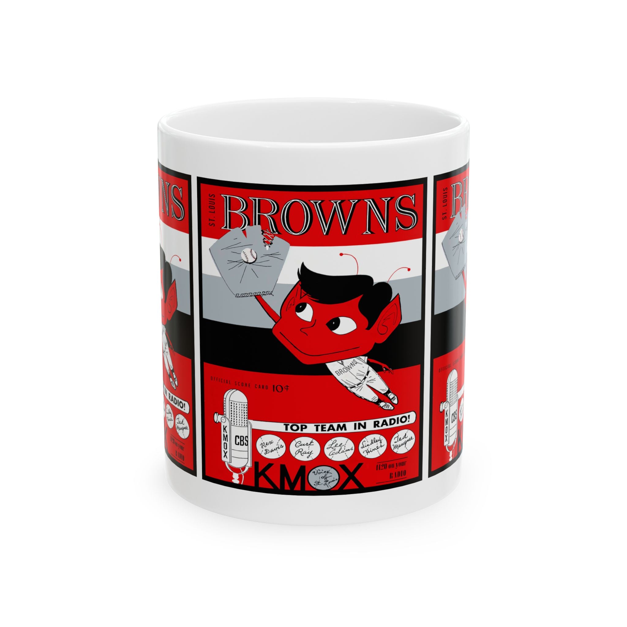 Vintage 1953 St Louis Browns Ceramic Mug, Baseball Fan Gift, Sports Memorabilia, Coffee Cup, Gift for Baseball Enthusiast, Father's Day