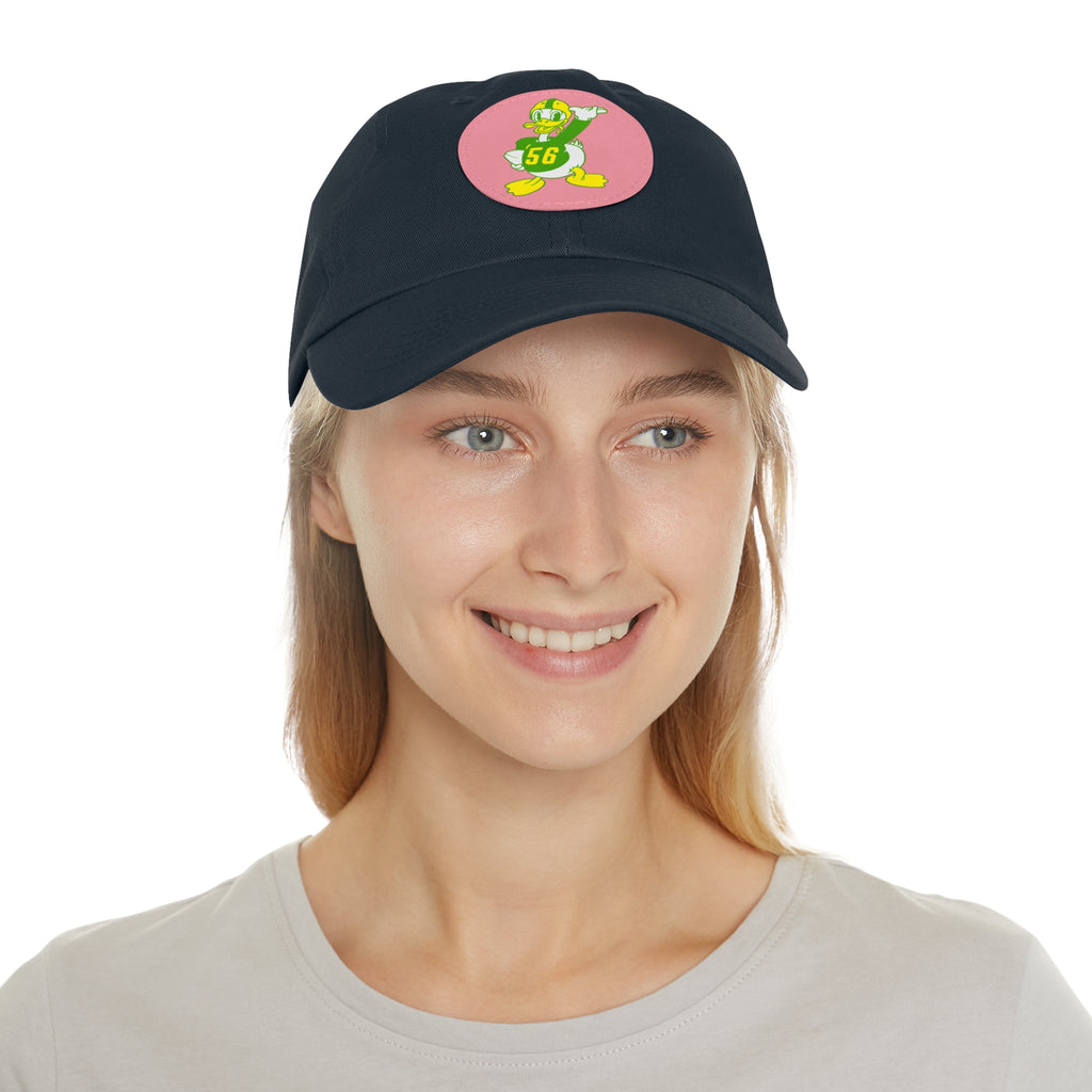 1956 Vintage Oregon Football - Dad Hat with Leather Patch (Round)