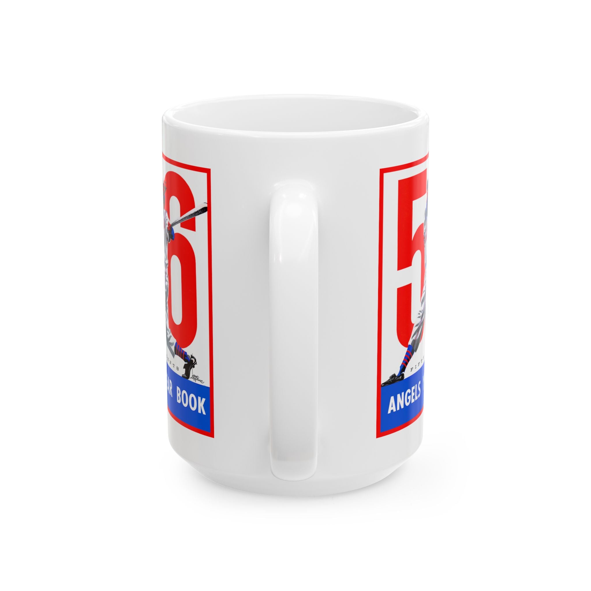 Vintage 1956 Baseball Los Angeles Angels Ceramic Mug, Gift for Baseball Fans, Sports Memorabilia, Collectible Cup, Beverage Holder