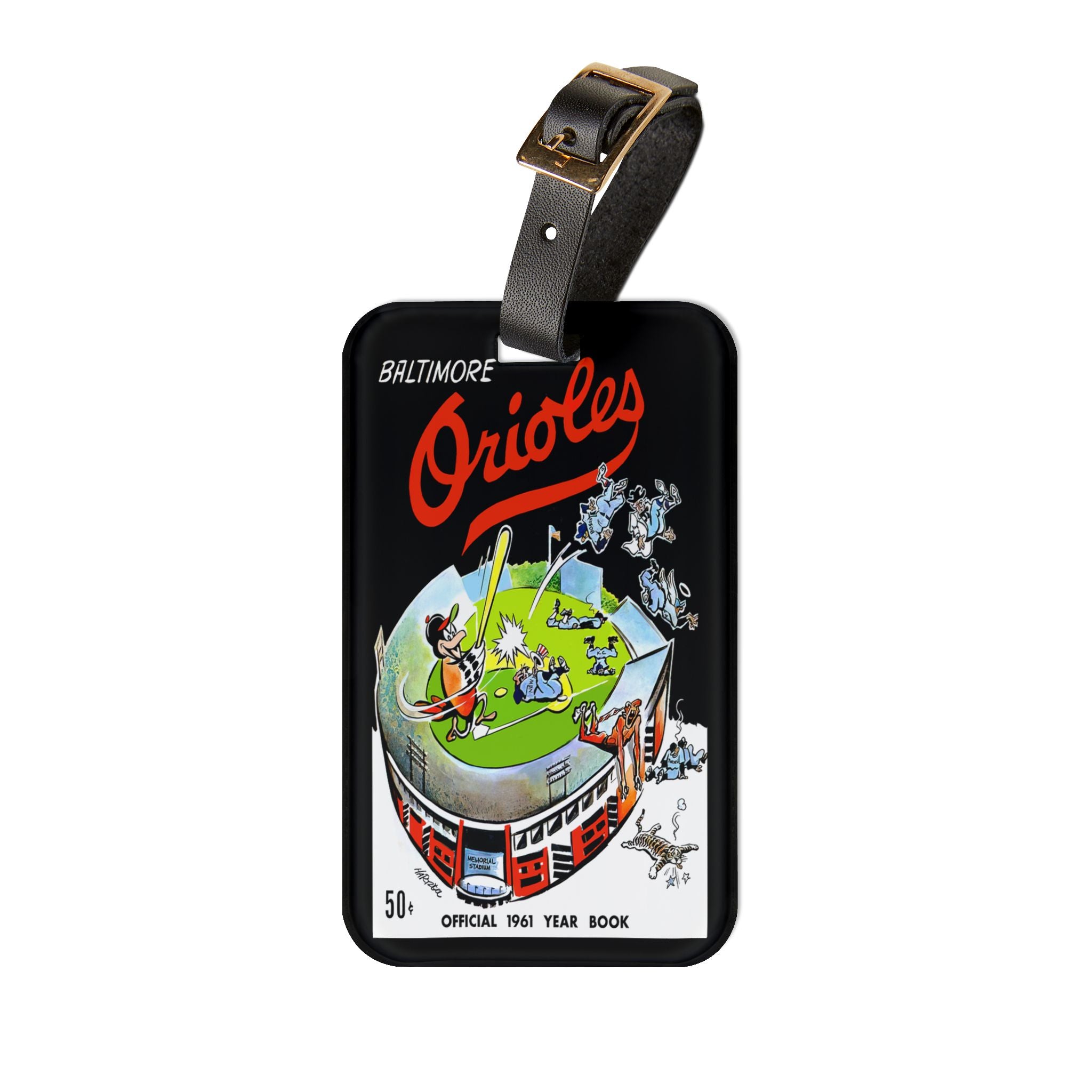 1961 Baltimore Baseball Luggage Tag | Vintage Baseball Travel ID