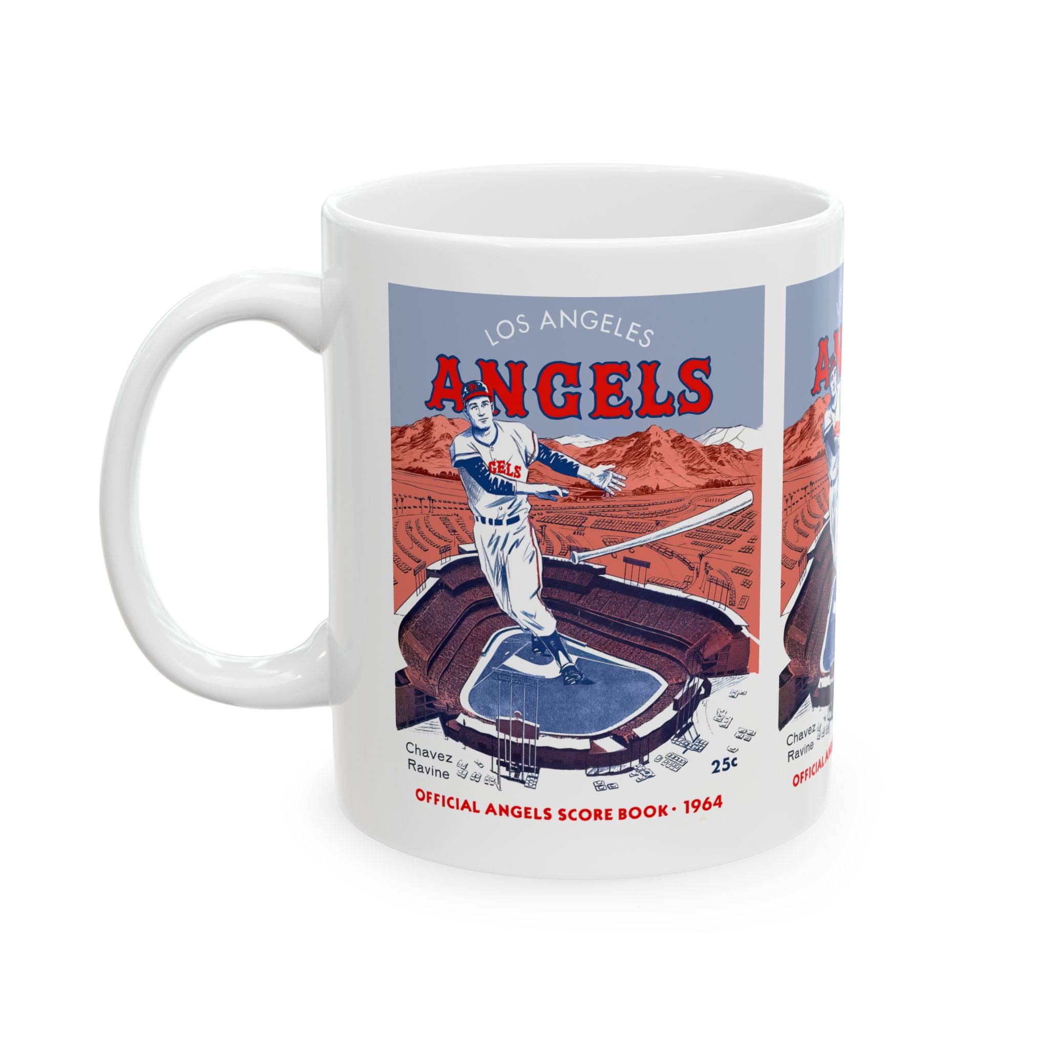 1964 Vintage Los Angeles Angels Baseball Program Cover - Ceramic Mug, 11oz